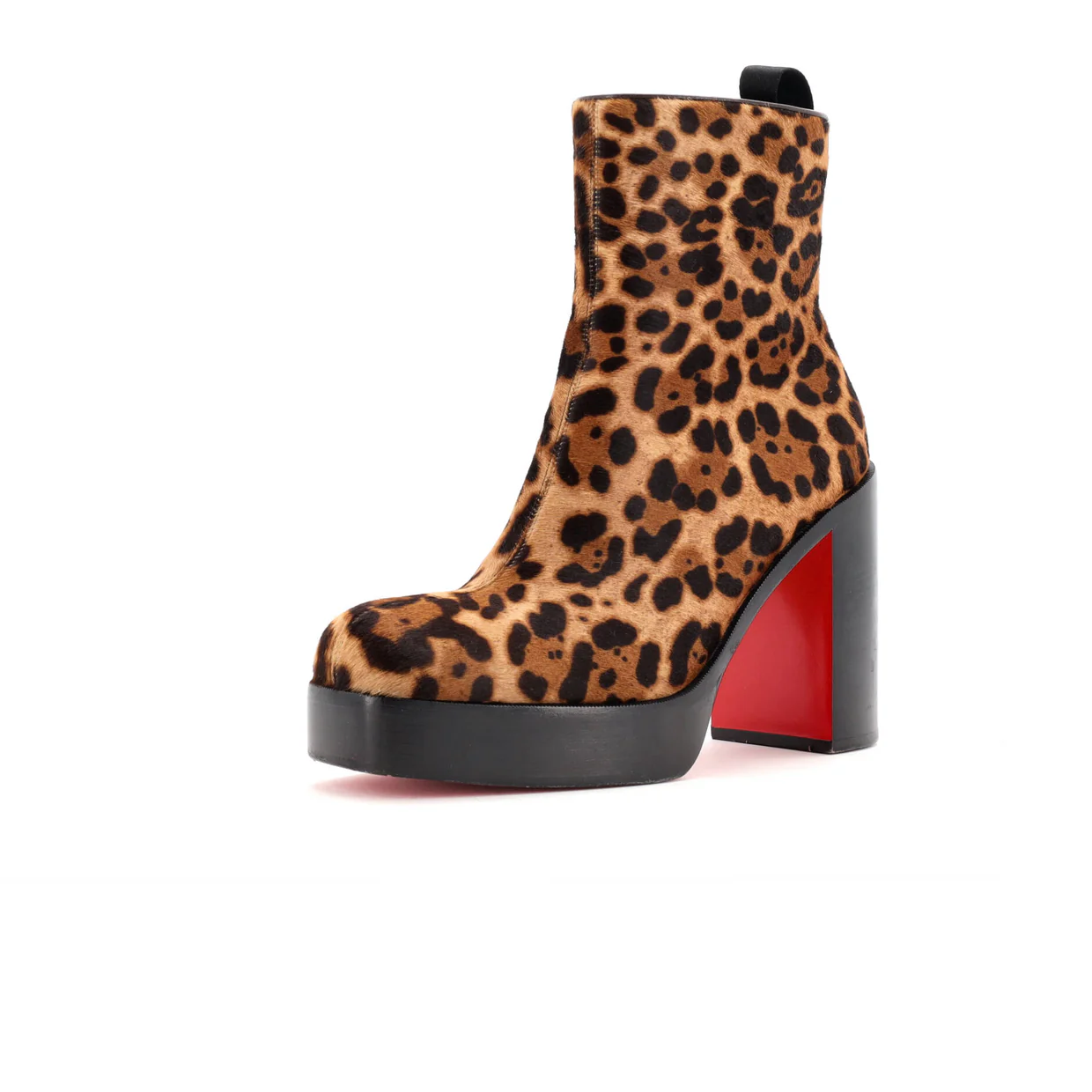 Women's Stage Platform Ankle Boots Printed Pony Hair 110 - Deep Luxury