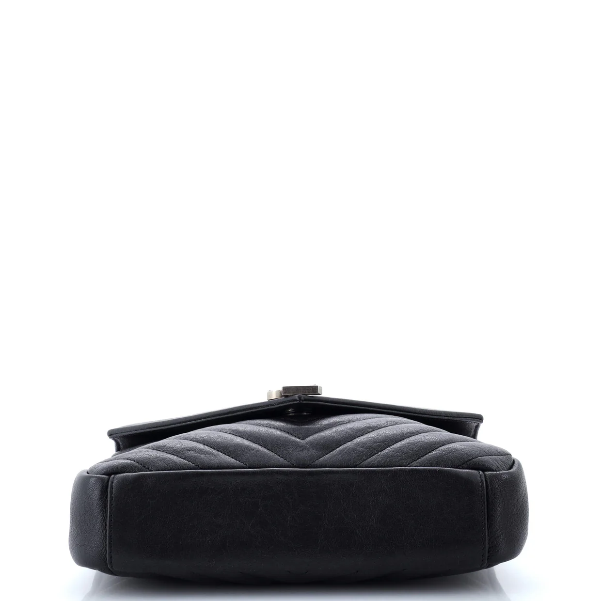 Classic Monogram College Bag Matelasse Chevron Leather Medium - Deep Luxury
