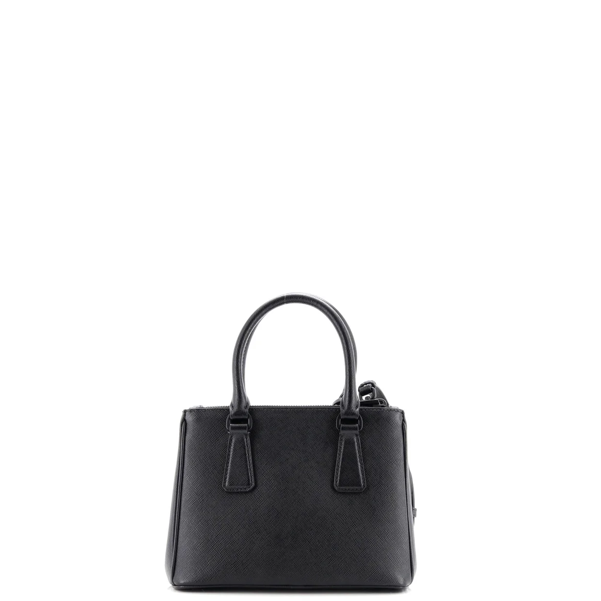 Monochrome Galleria Double Zip Tote Saffiano Leather Mini - Deep Luxury