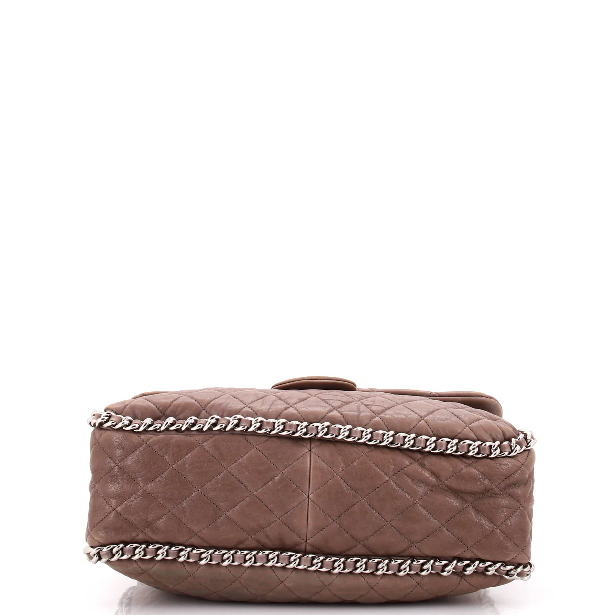 Chain Around Flap Bag Quilted Leather Maxi - Deep Luxury