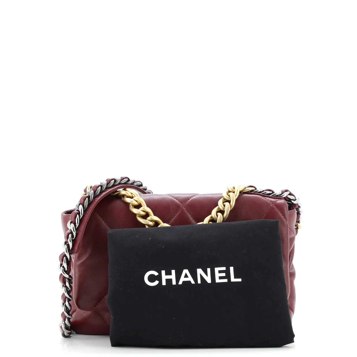 19 Flap Bag Quilted Leather Medium - Deep Luxury