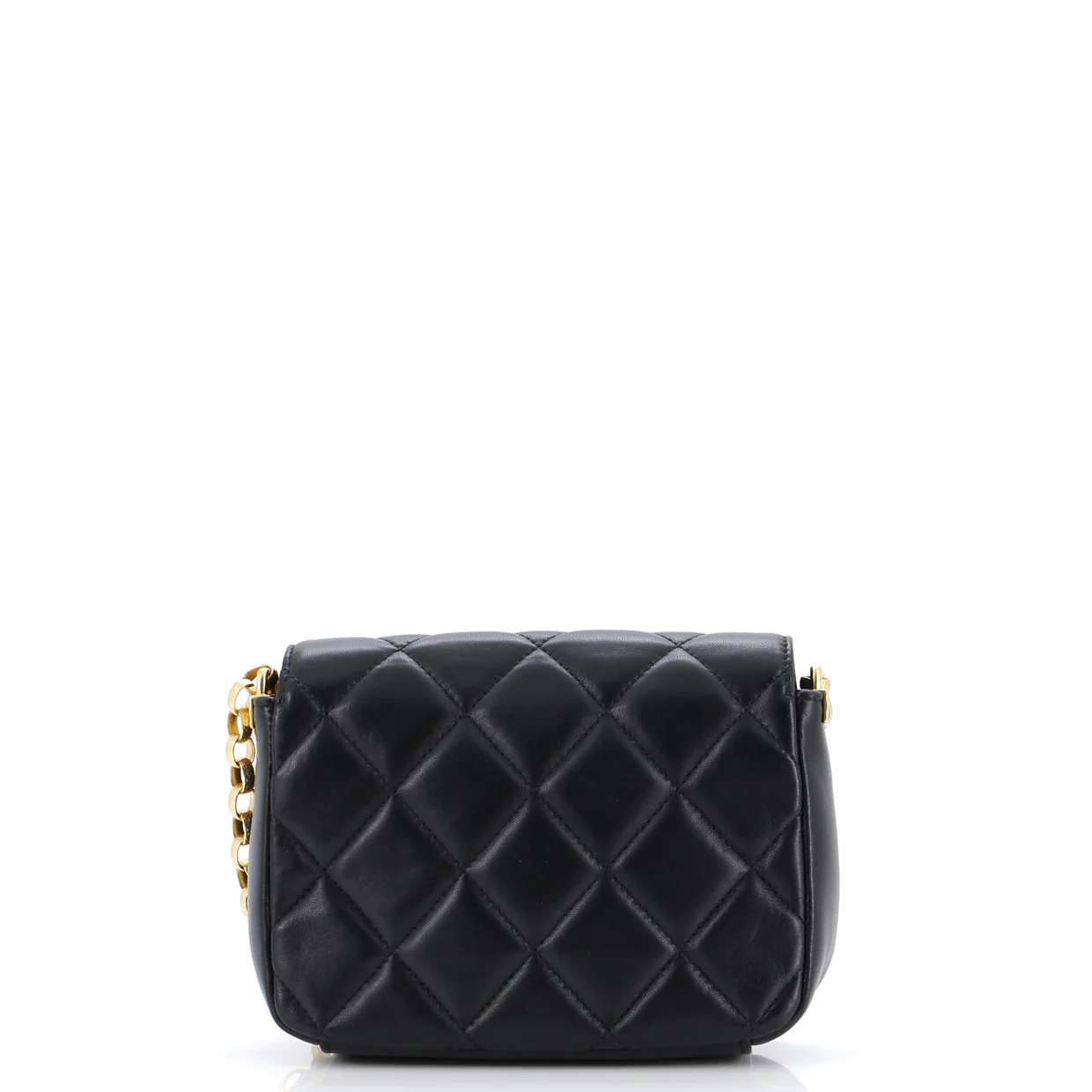 CC Coin Chain Flap Bag Quilted Lambskin Small - Deep Luxury