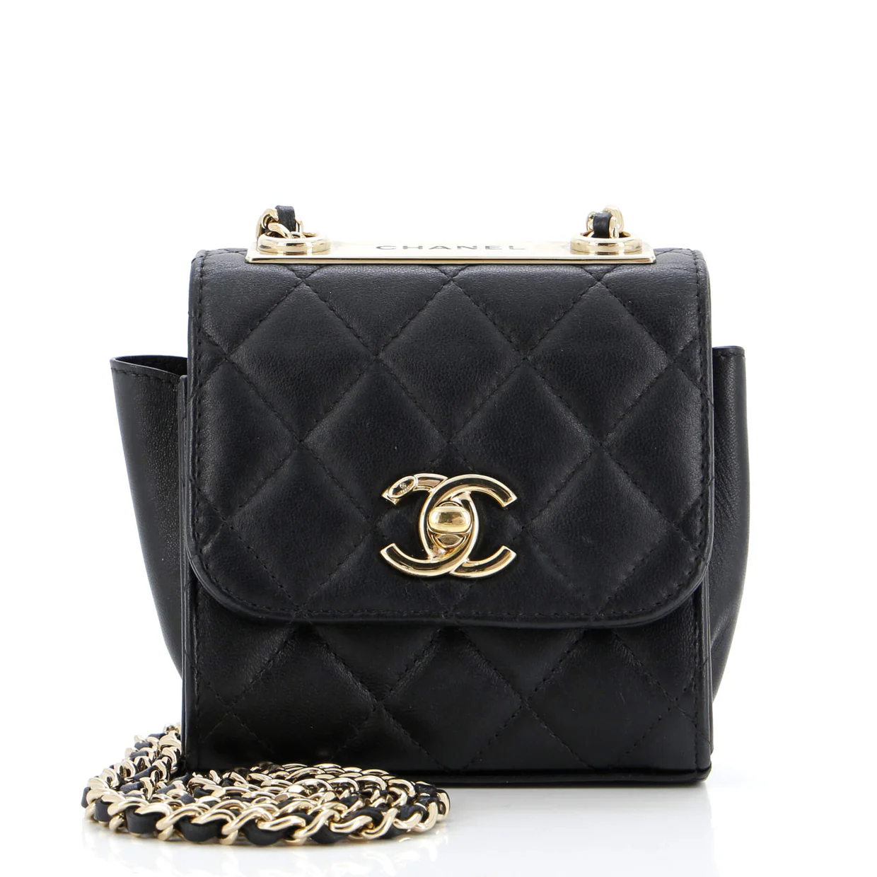 Trendy CC Clutch with Chain Quilted Lambskin Small - Deep Luxury