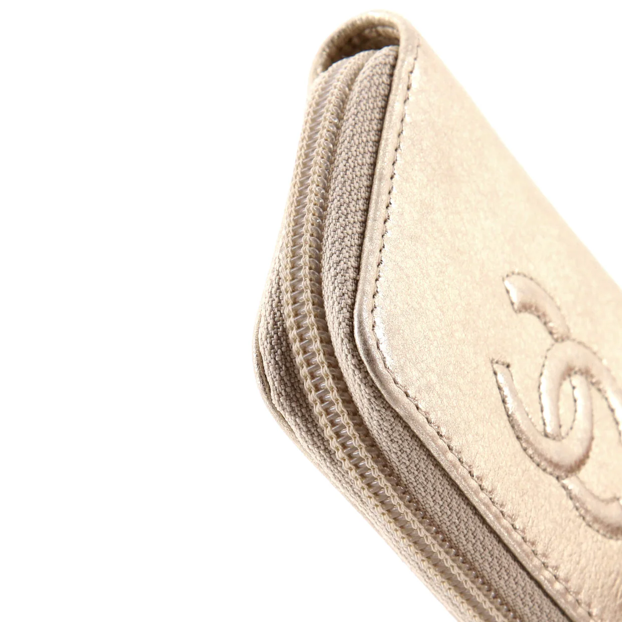 Timeless Zip Around Coin Purse Goatskin Compact - Deep Luxury