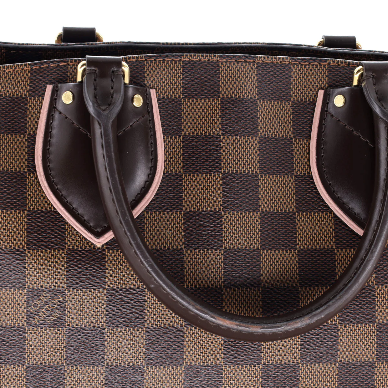 Normandy Handbag Damier and Leather - Deep Luxury
