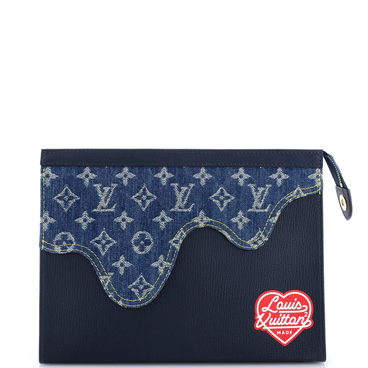 Nigo Pochette Voyage Monogram Denim and Taurillon Leather MM - Deep Luxury