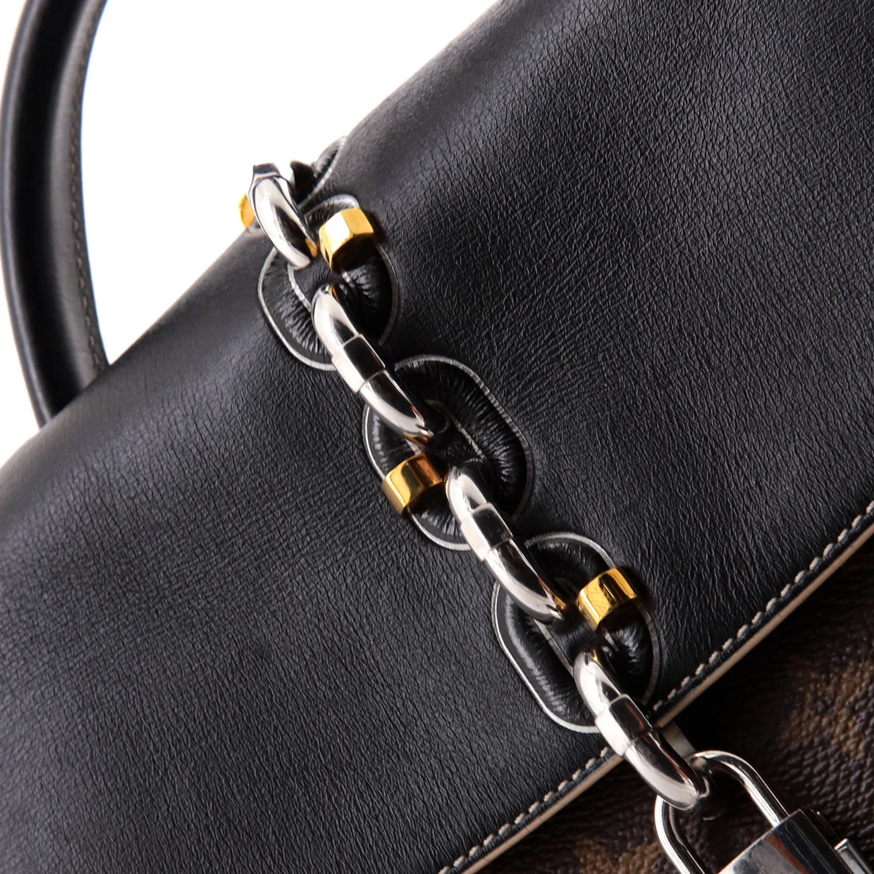 Chain It Handbag Monogram Canvas with Leather PM - Deep Luxury