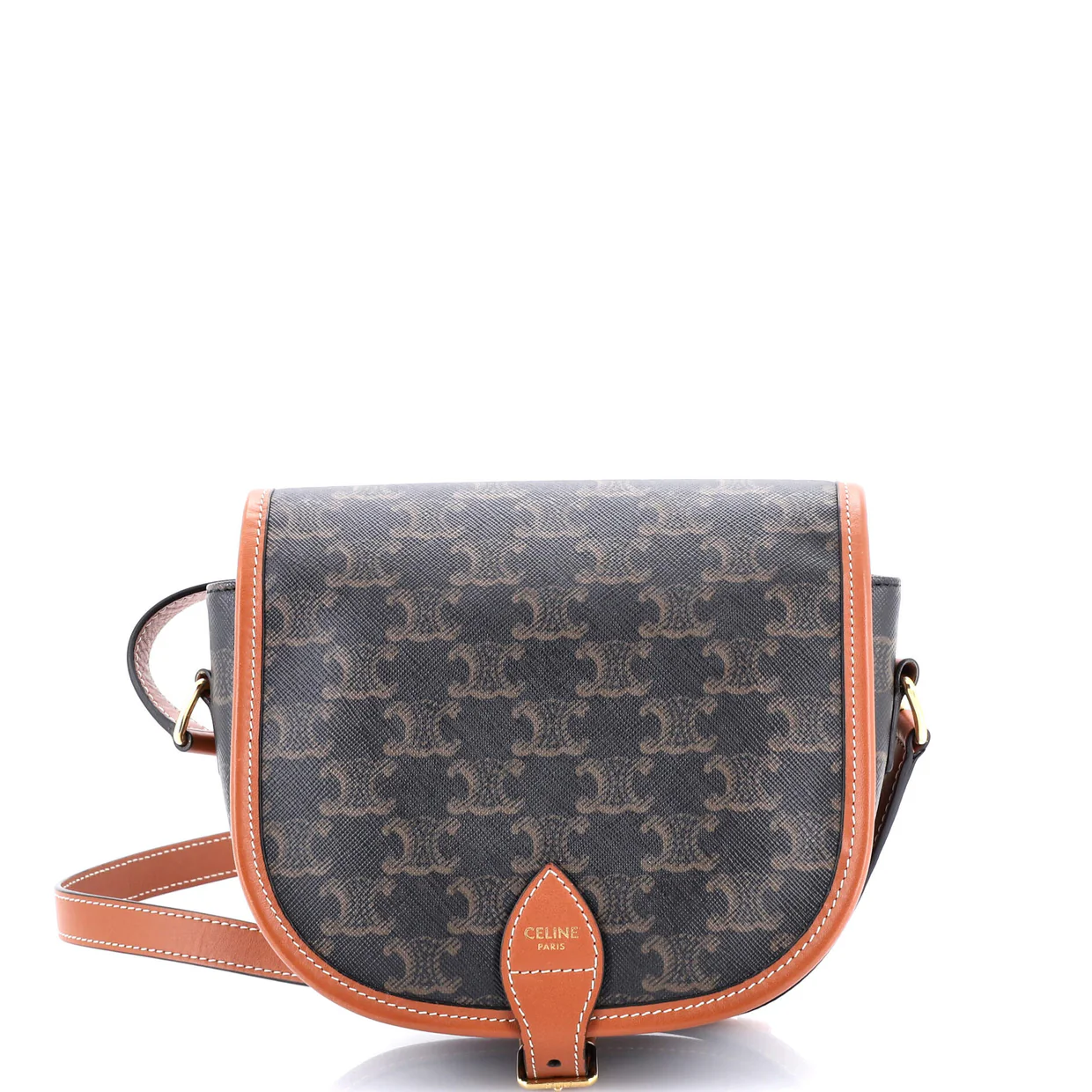 Folco Bag Triomphe Coated Canvas Medium - Deep Luxury