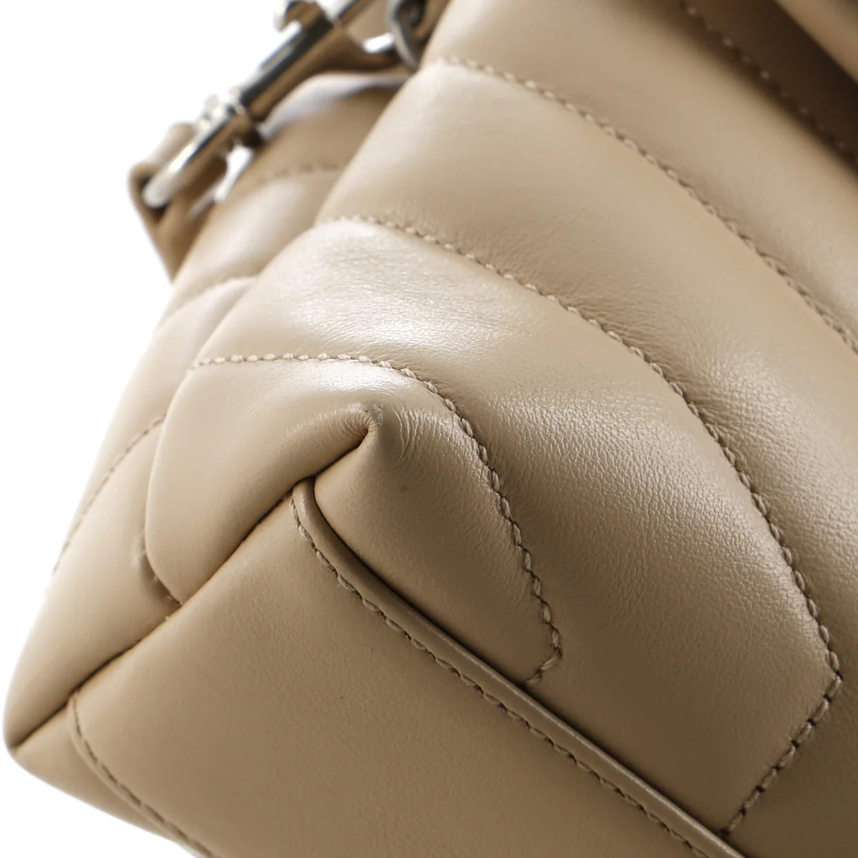 Loulou Shoulder Bag Matelasse Chevron Leather Toy - Deep Luxury