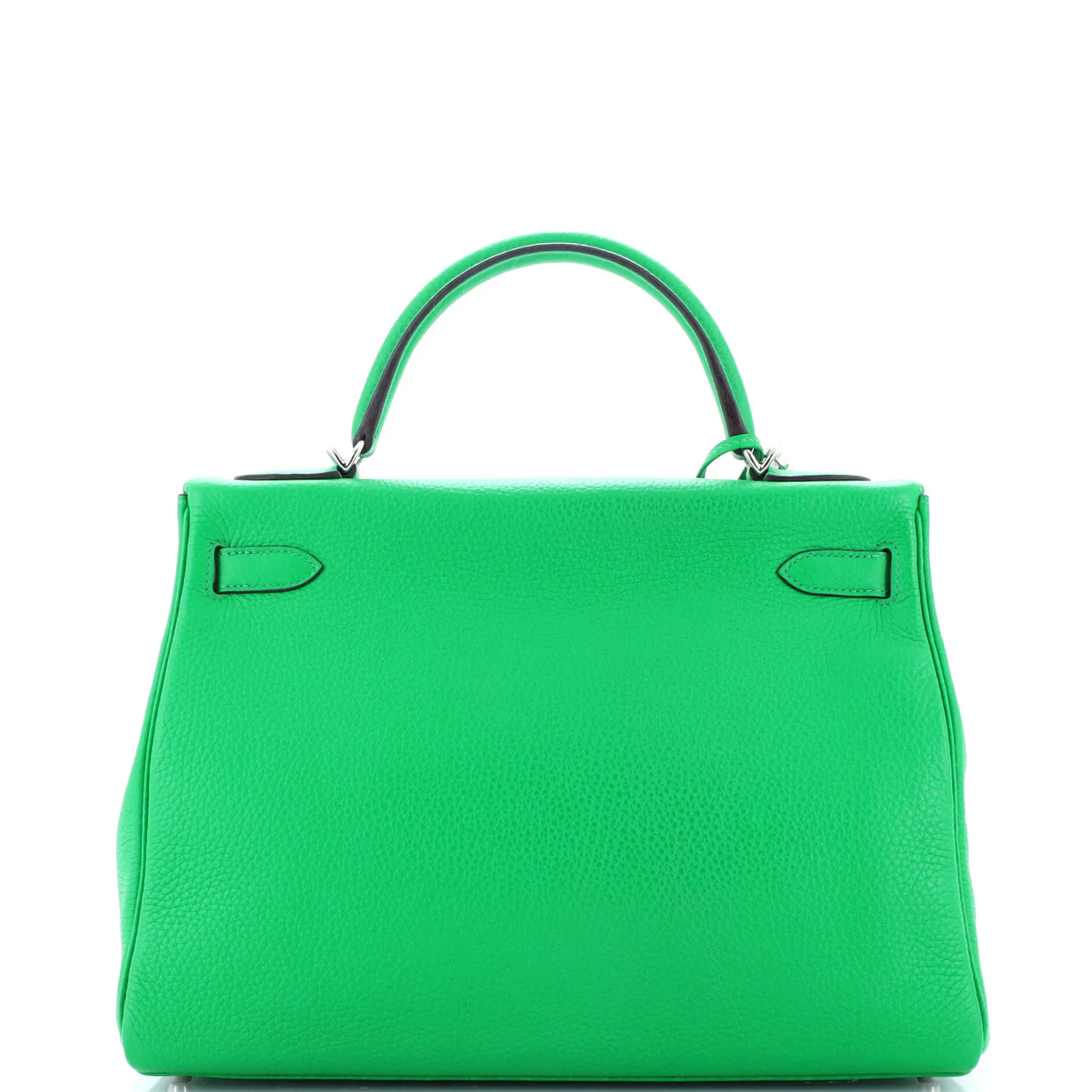 Kelly Handbag Bamboo Clemence with Palladium Hardware 32 - Deep Luxury