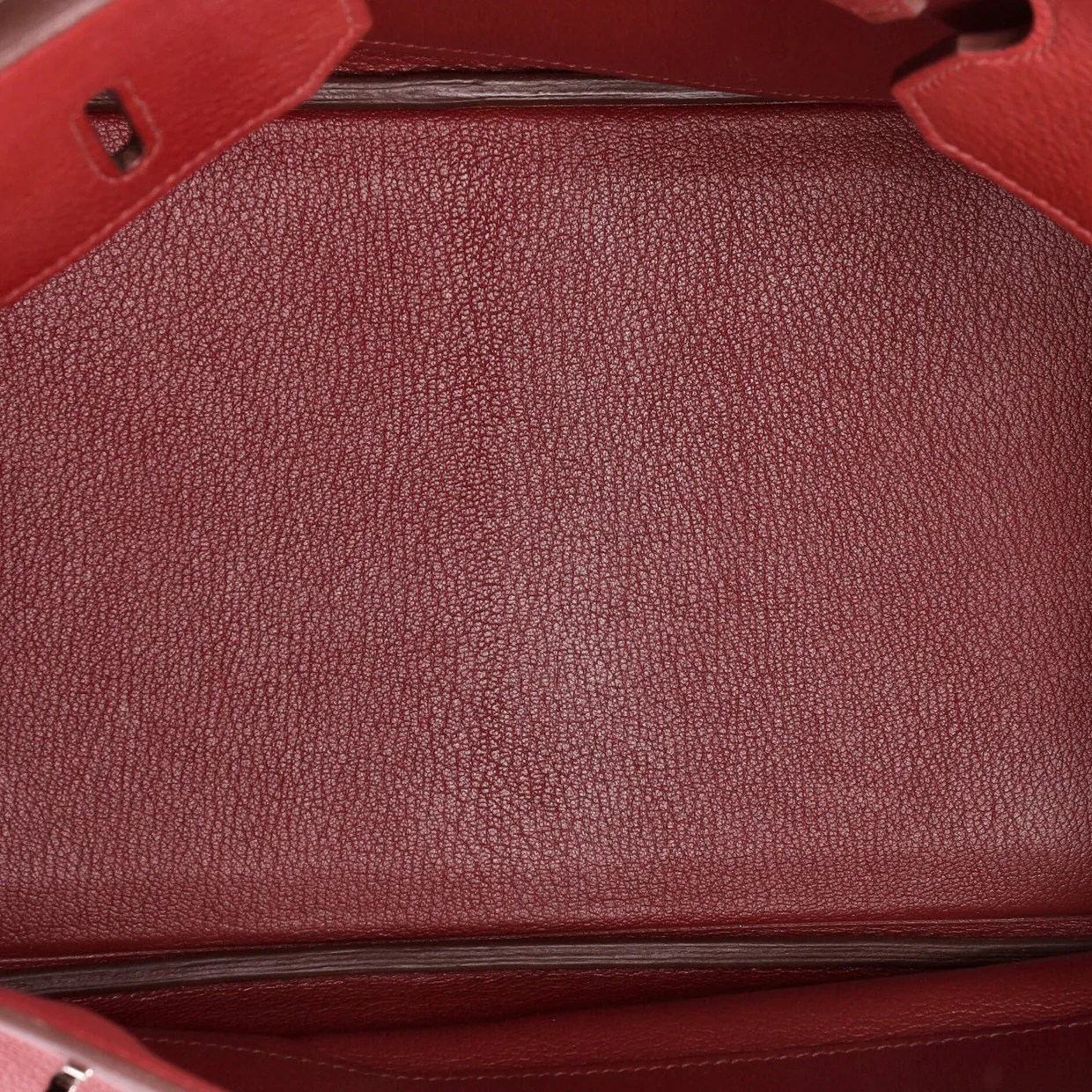 Birkin Handbag Rouge Garance Clemence with Palladium Hardware 35 - Deep Luxury