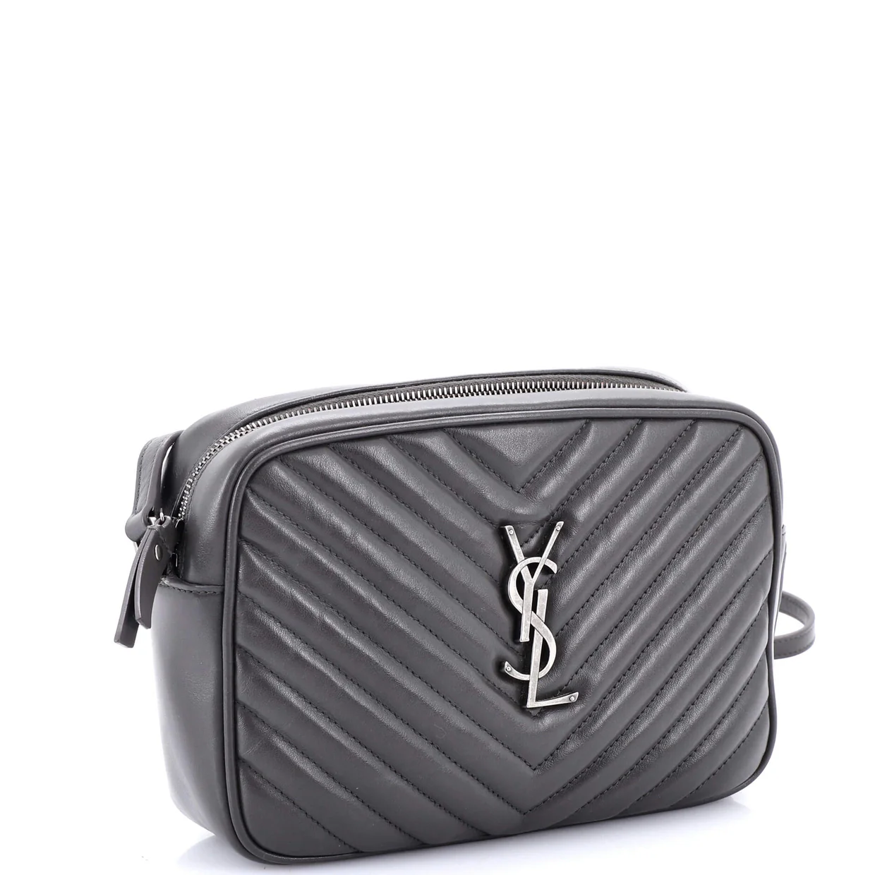 Lou Camera Bag Matelasse Chevron Leather Small - Deep Luxury