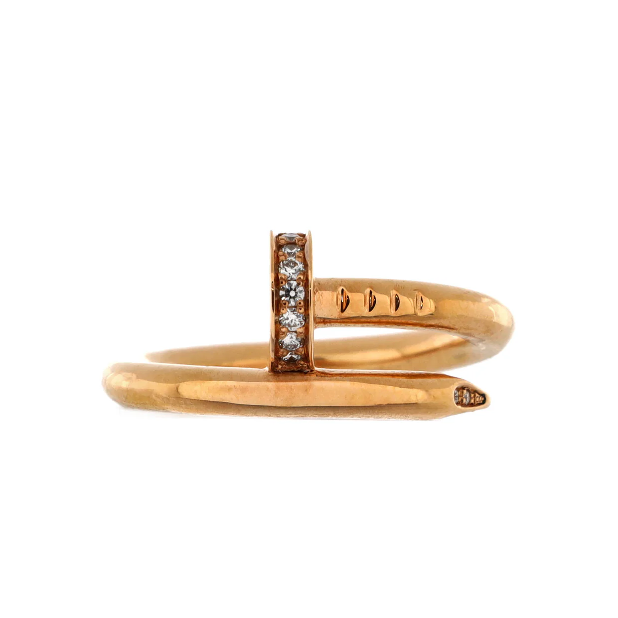 Juste un Clou Ring 18K Rose Gold and Diamonds - Deep Luxury