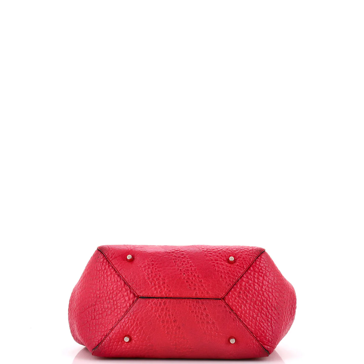 Canter Tote Check Embossed Leather Small - Deep Luxury