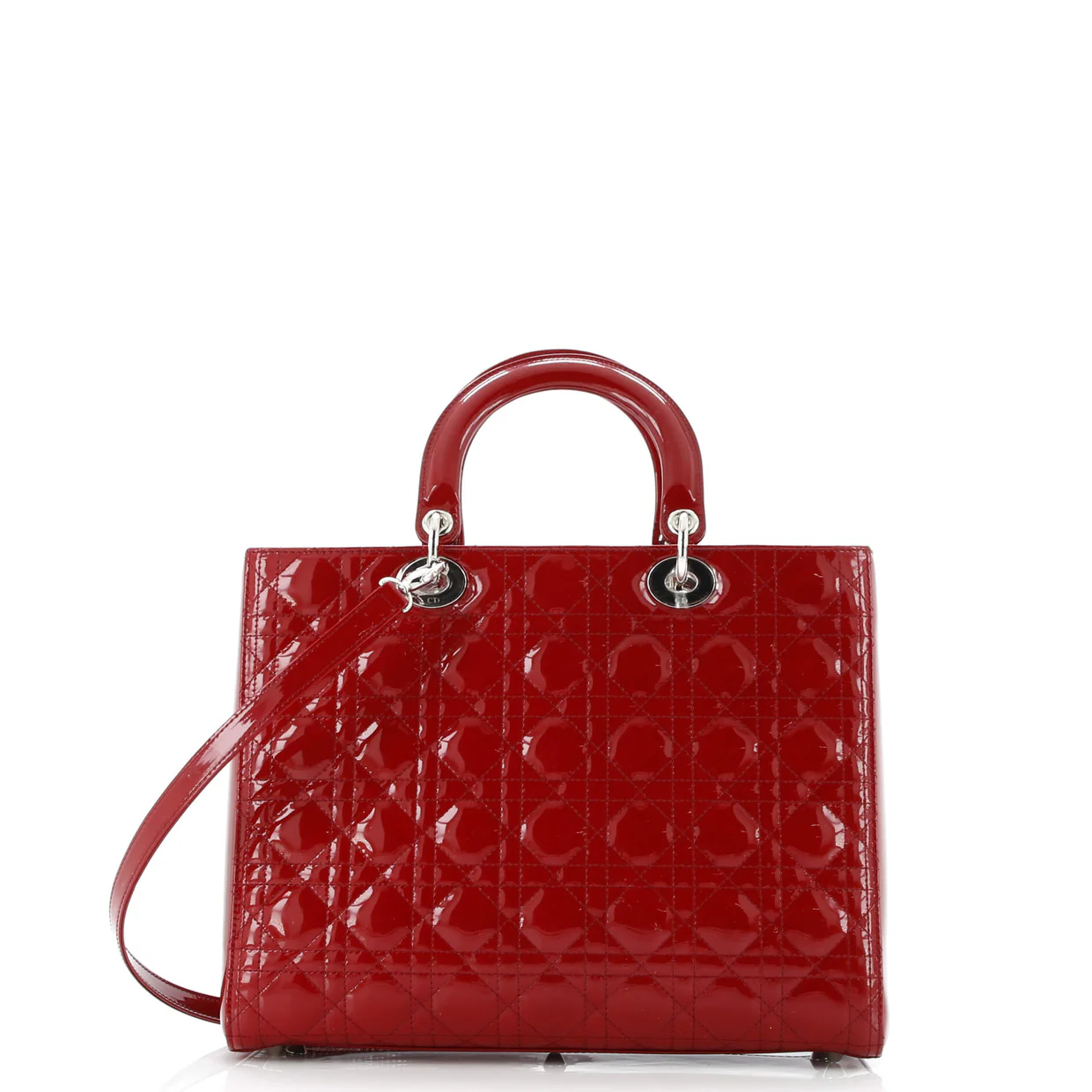 Lady Dior Bag Cannage Quilt Patent Large - Deep Luxury