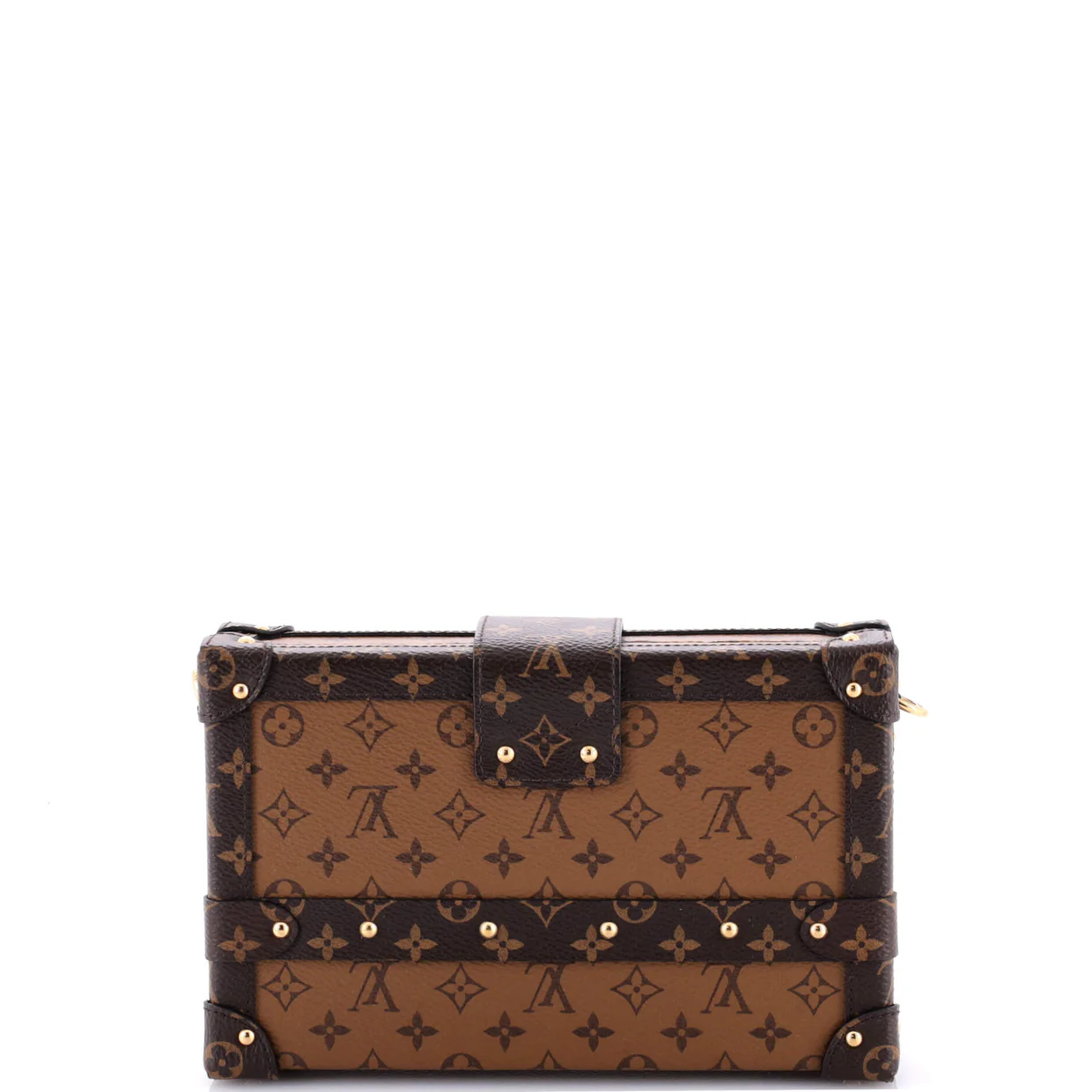 Petite Malle Handbag Reverse Monogram Canvas - Deep Luxury