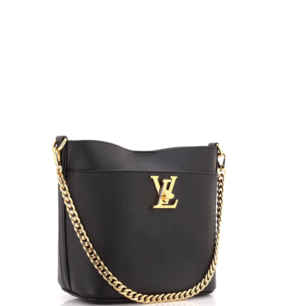 Lock and Walk Bucket Bag Leather - Deep Luxury