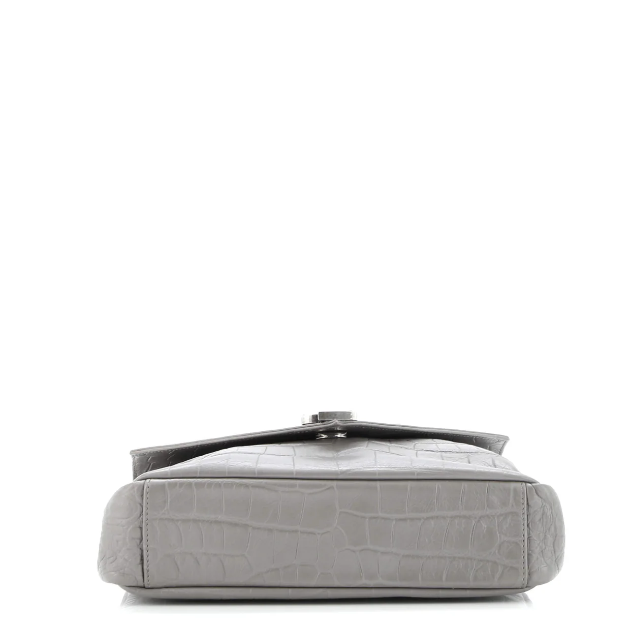 Classic Monogram College Bag Crocodile Embossed Leather Medium - Deep Luxury