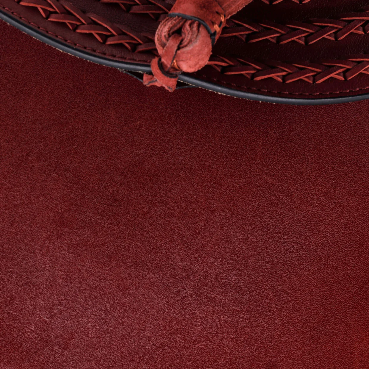 Hudson Handbag Whipstitch Leather Medium - Deep Luxury