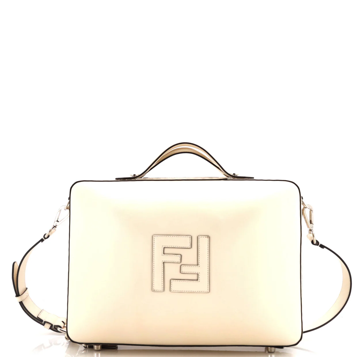 FF Logo Suitcase Crossbody Bag Leather Medium - Deep Luxury