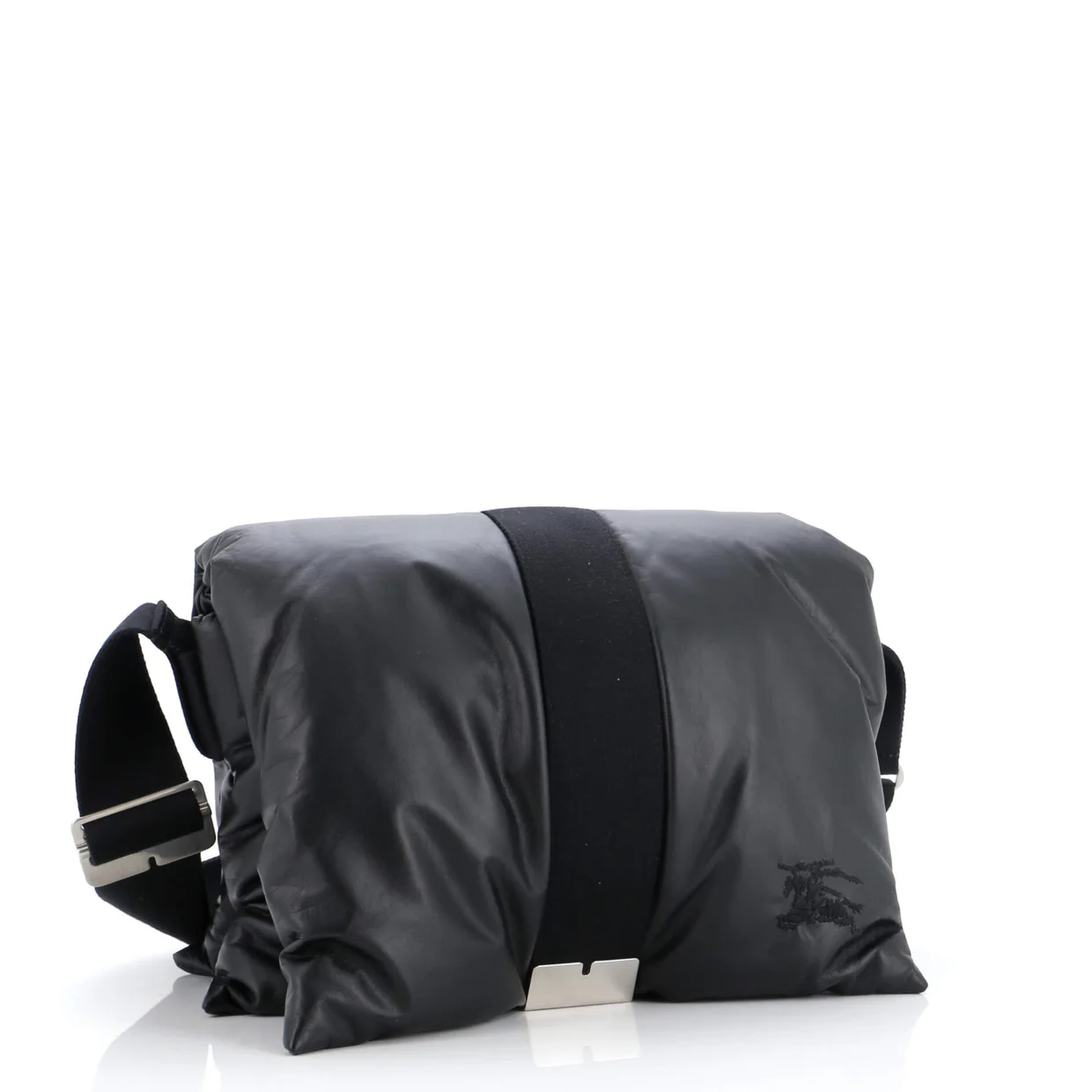 Pillow Messenger Bag Embroidered Padded Leather - Deep Luxury