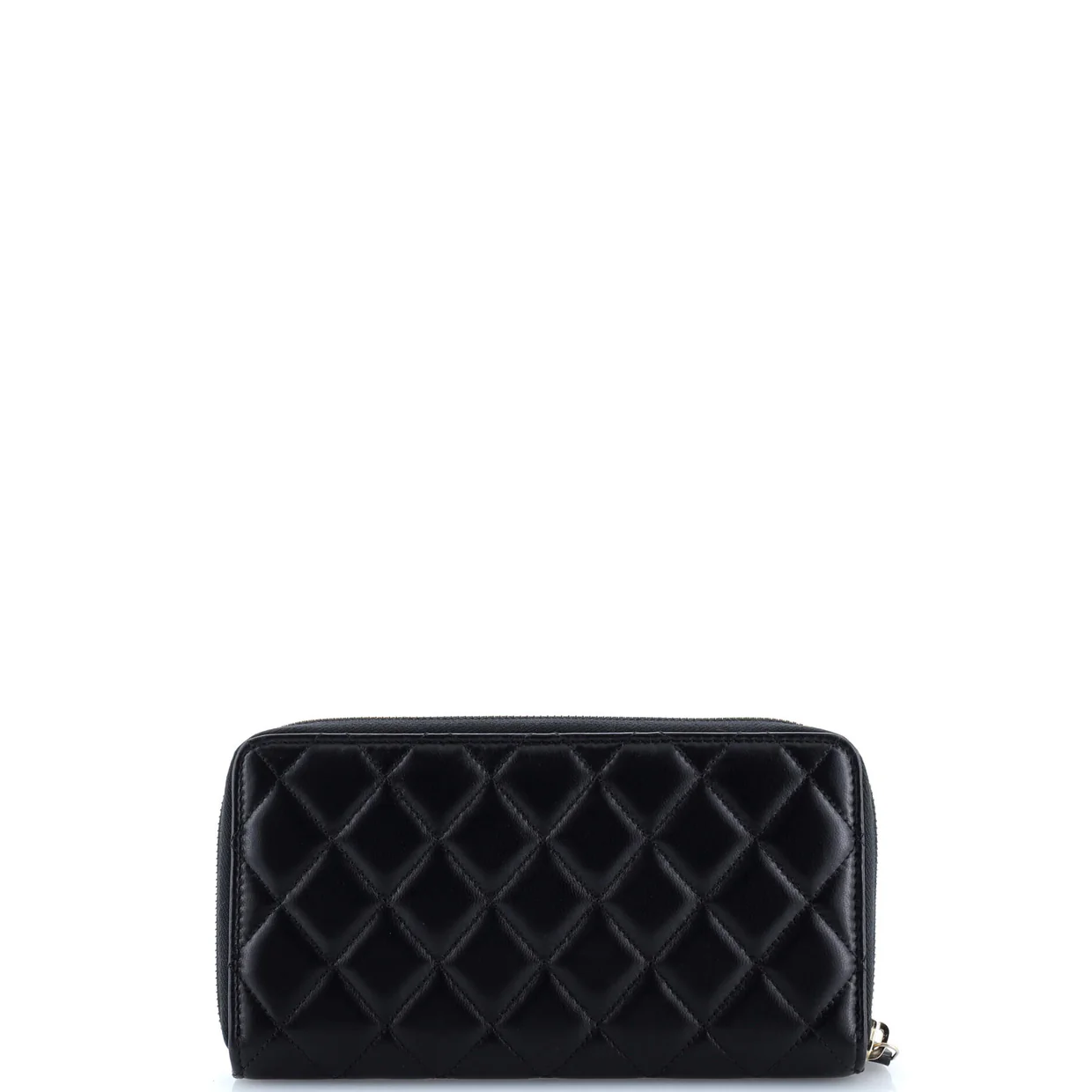 Lucky Charms Zip Around Wallet Quilted Lambskin Long - Deep Luxury