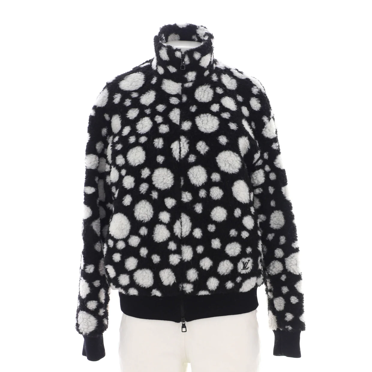 Women's Zip Blouson Jacket Yayoi Kusama Infinity Dots Fleece - Deep Luxury