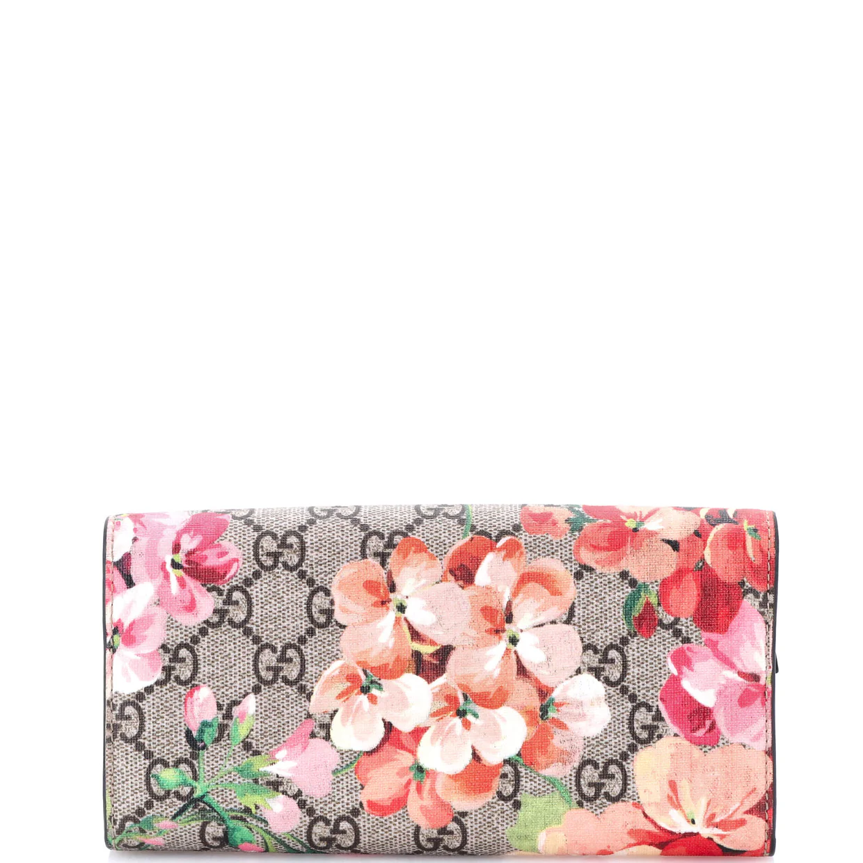 Dionysus Chain Wallet Blooms Print GG Coated Canvas Long - Deep Luxury