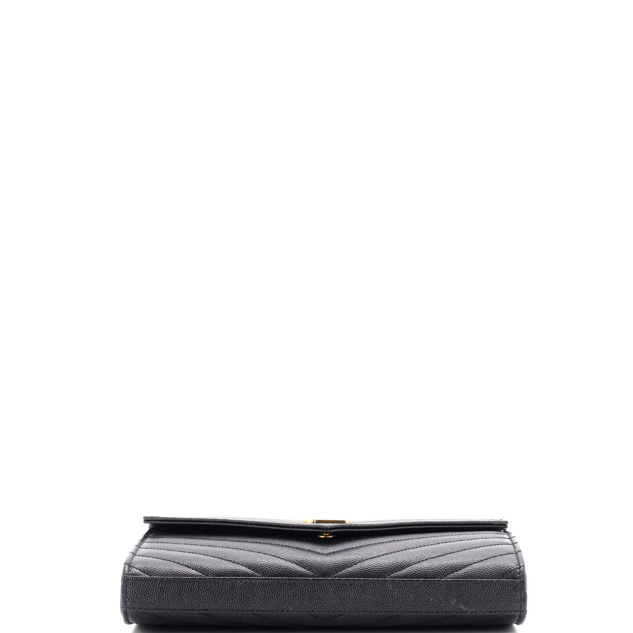 Classic Monogram Wallet on Chain Matelasse Chevron Leather Medium - Deep Luxury