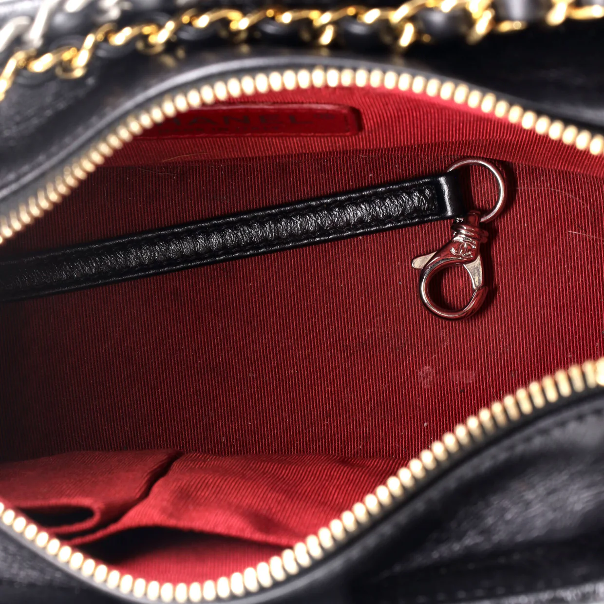 Gabrielle Hobo Chevron Aged Calfskin Small - Deep Luxury