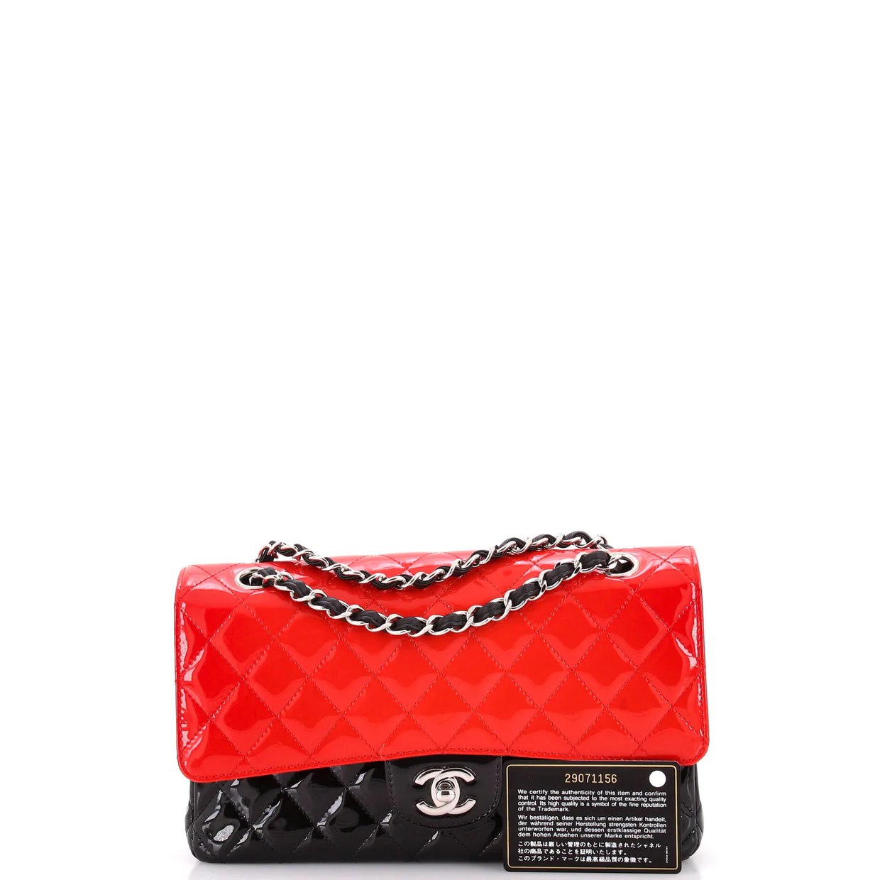 Bicolor Classic Double Flap Bag Quilted Patent Medium - Deep Luxury