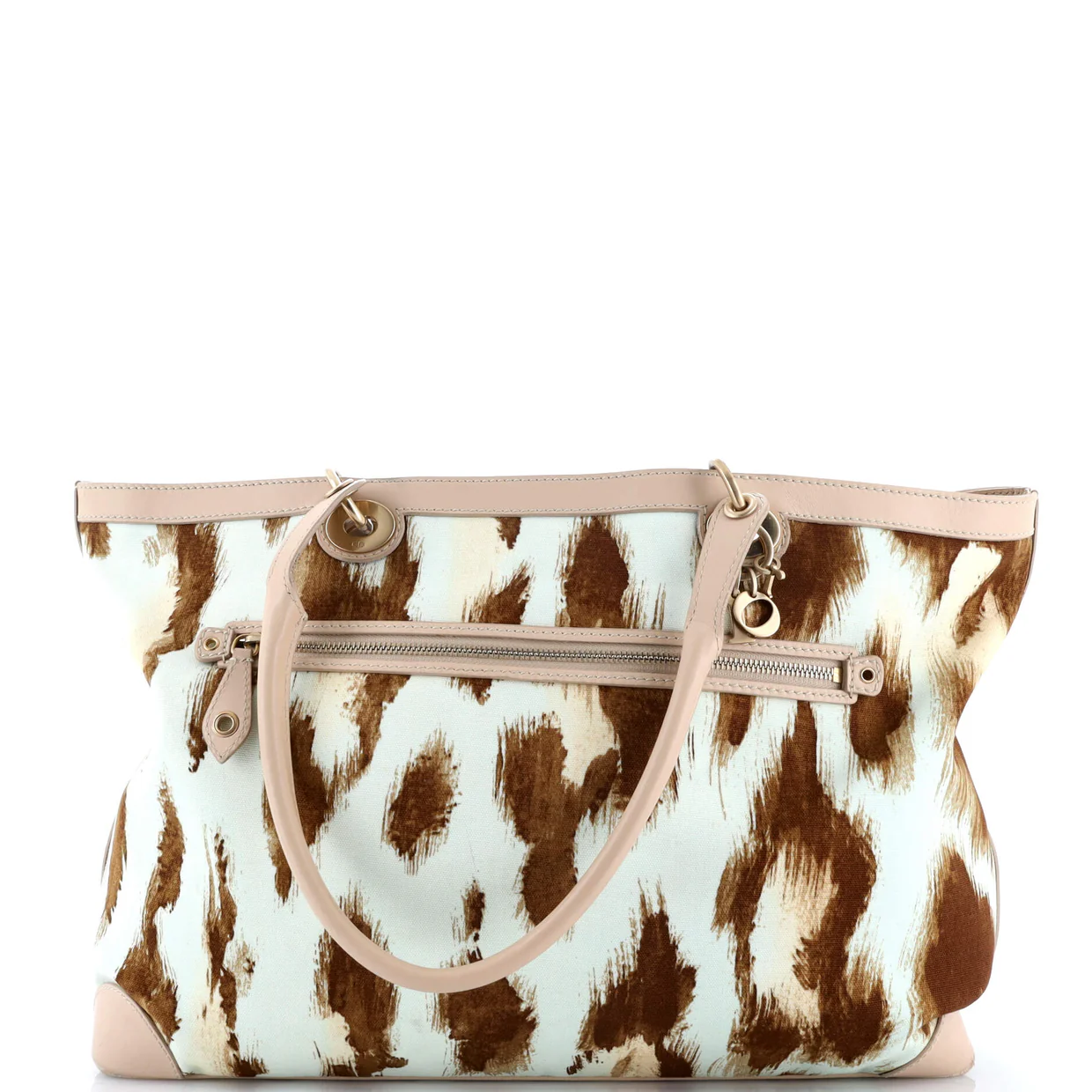 Saint Tropez Tote Printed Canvas and Leather Large - Deep Luxury