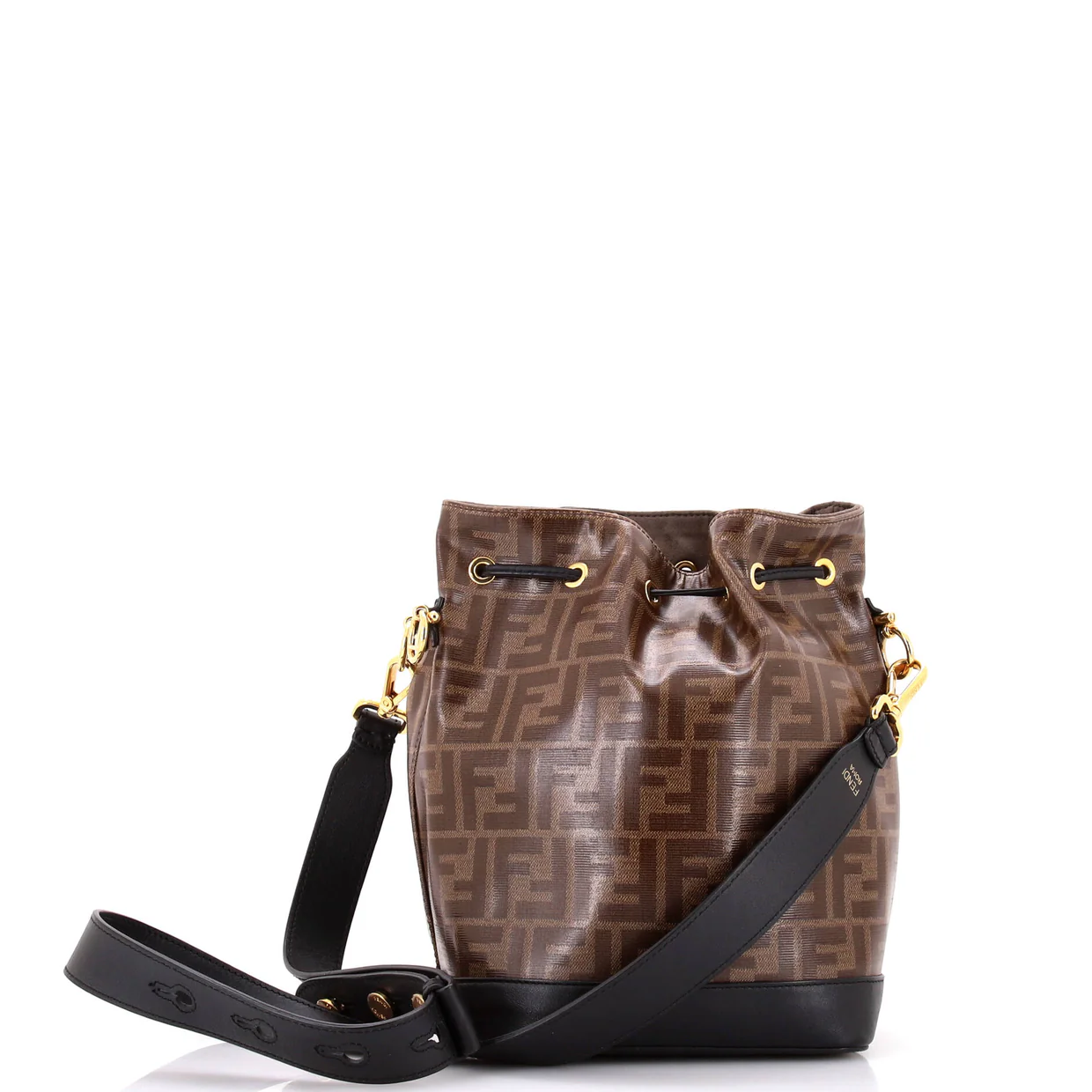 Mon Tresor Bucket Bag Zucca Coated Canvas Small - Deep Luxury