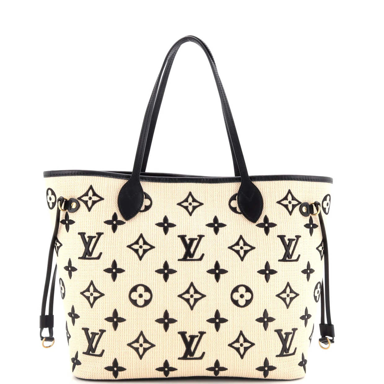 Neverfull NM Tote By The Pool Monogram Raffia MM - Deep Luxury