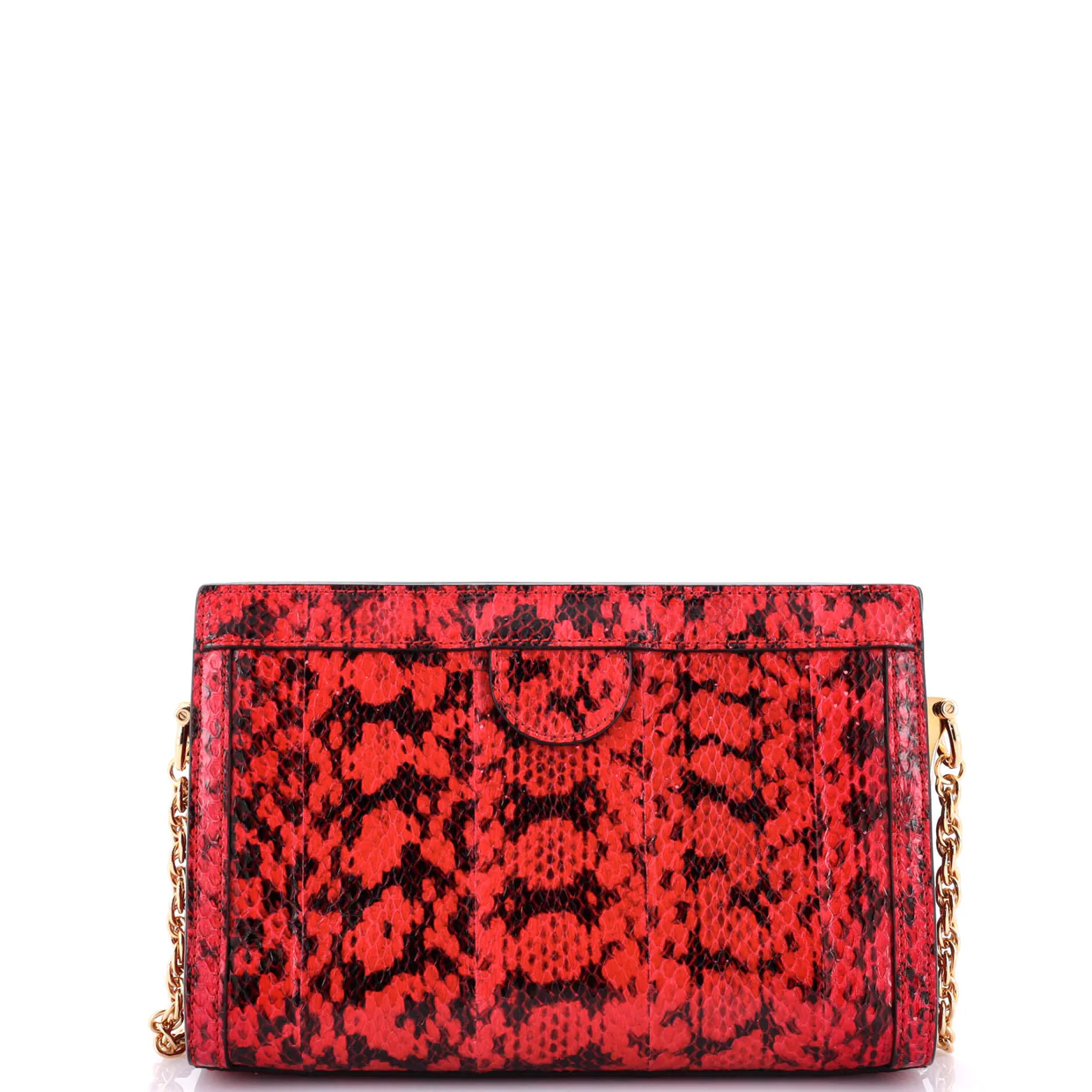 Ophidia Chain Shoulder Bag Snakeskin Small - Deep Luxury
