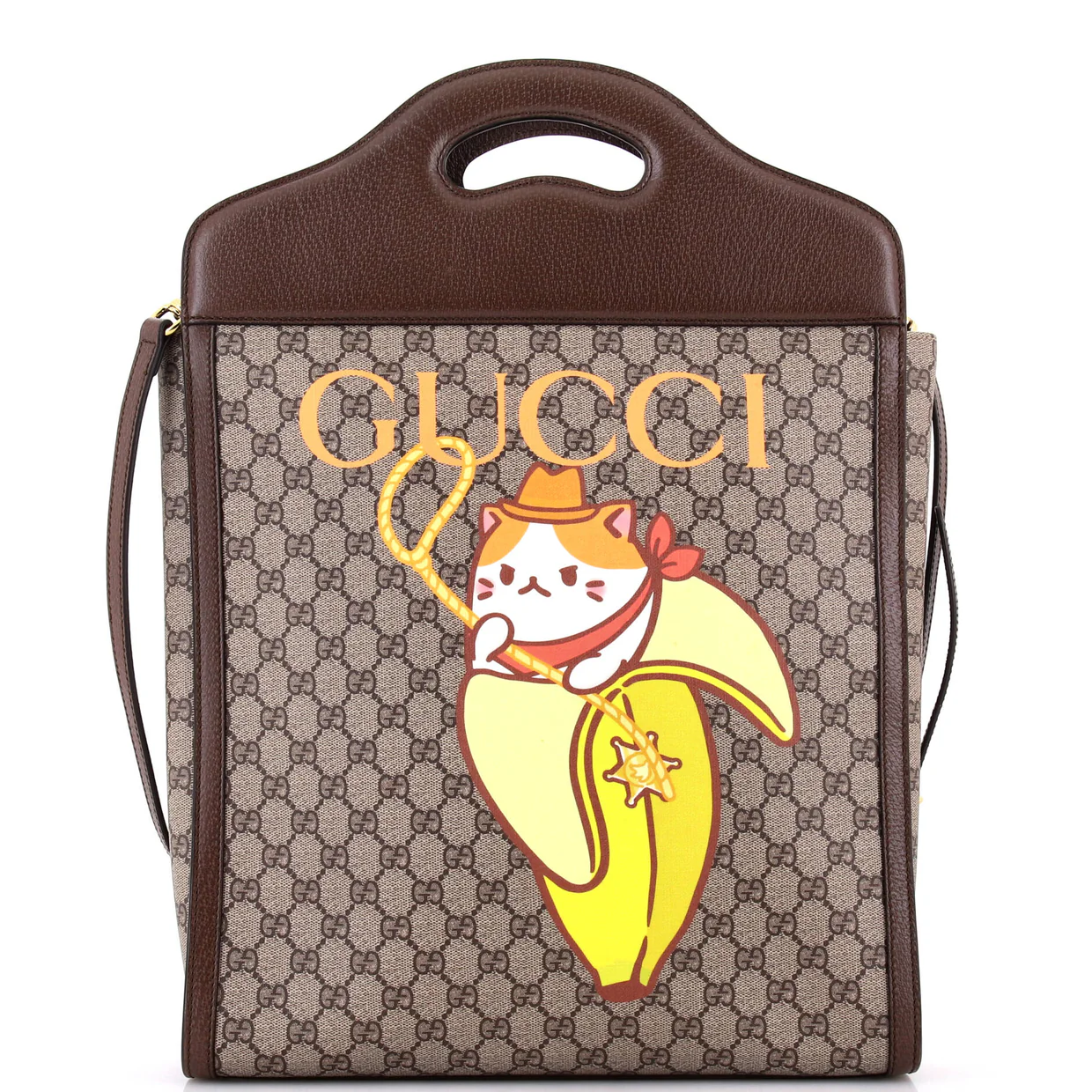 Cut Out Handle Tote Printed GG Coated Canvas - Deep Luxury