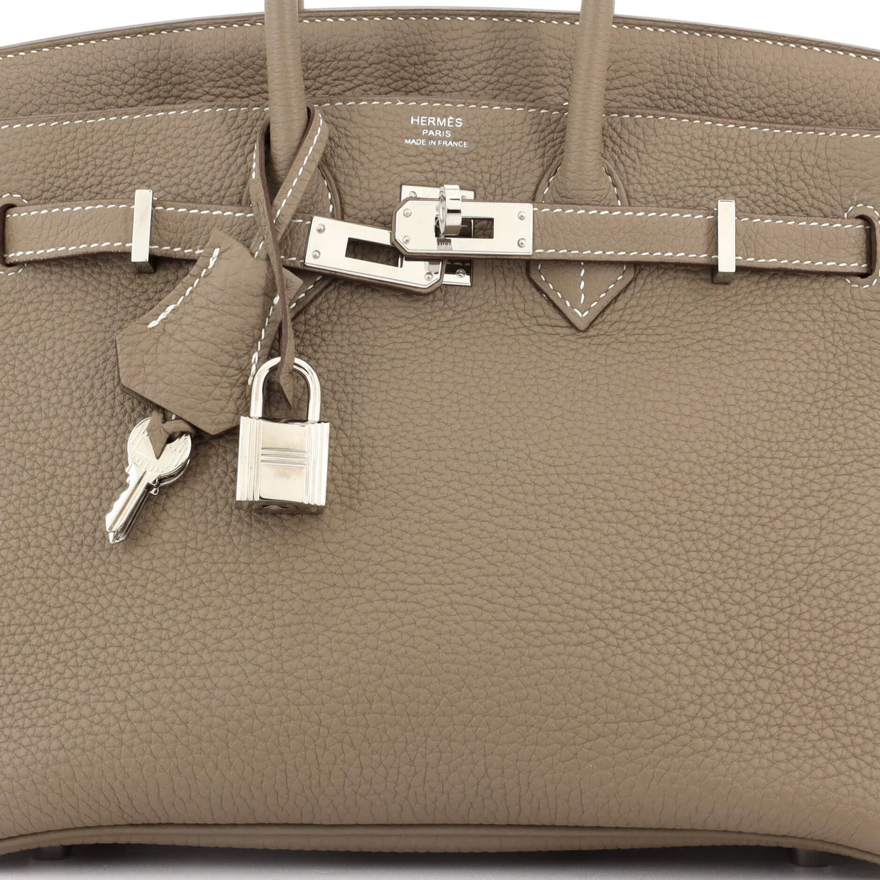 Birkin Handbag Grey Togo with Palladium Hardware 25 - Deep Luxury