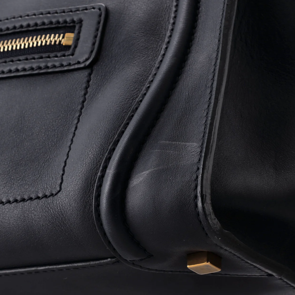 Luggage Bag Smooth Leather Mini - Deep Luxury