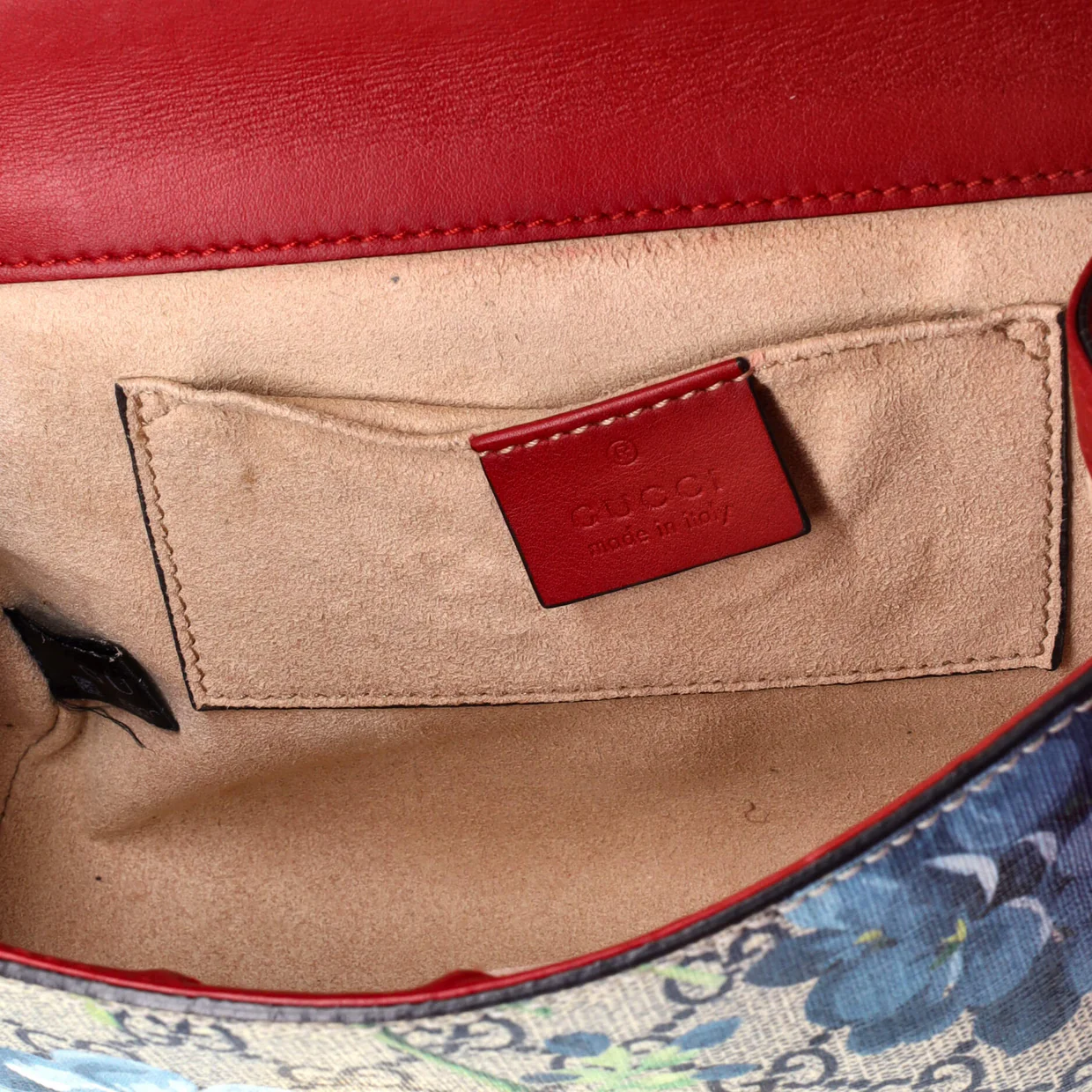 Padlock Shoulder Bag Blooms Print GG Coated Canvas Small - Deep Luxury