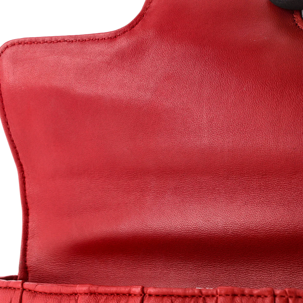 Chain Flap Shoulder Bag Nappa Gaufre Small - Deep Luxury