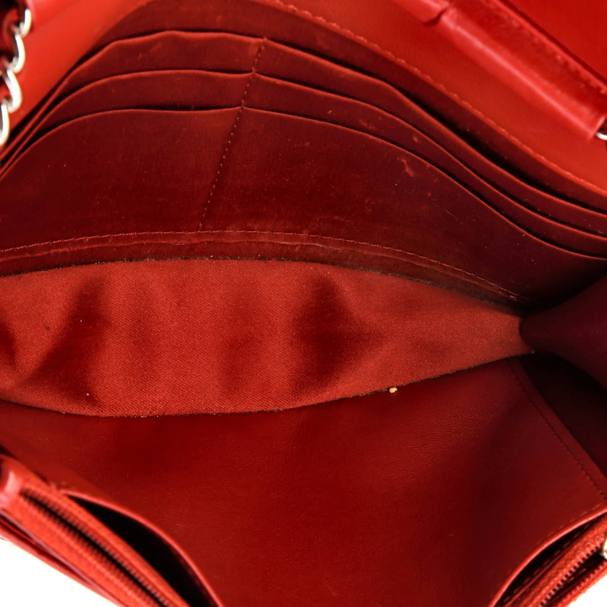 Wallet on Chain Camellia Lambskin - Deep Luxury