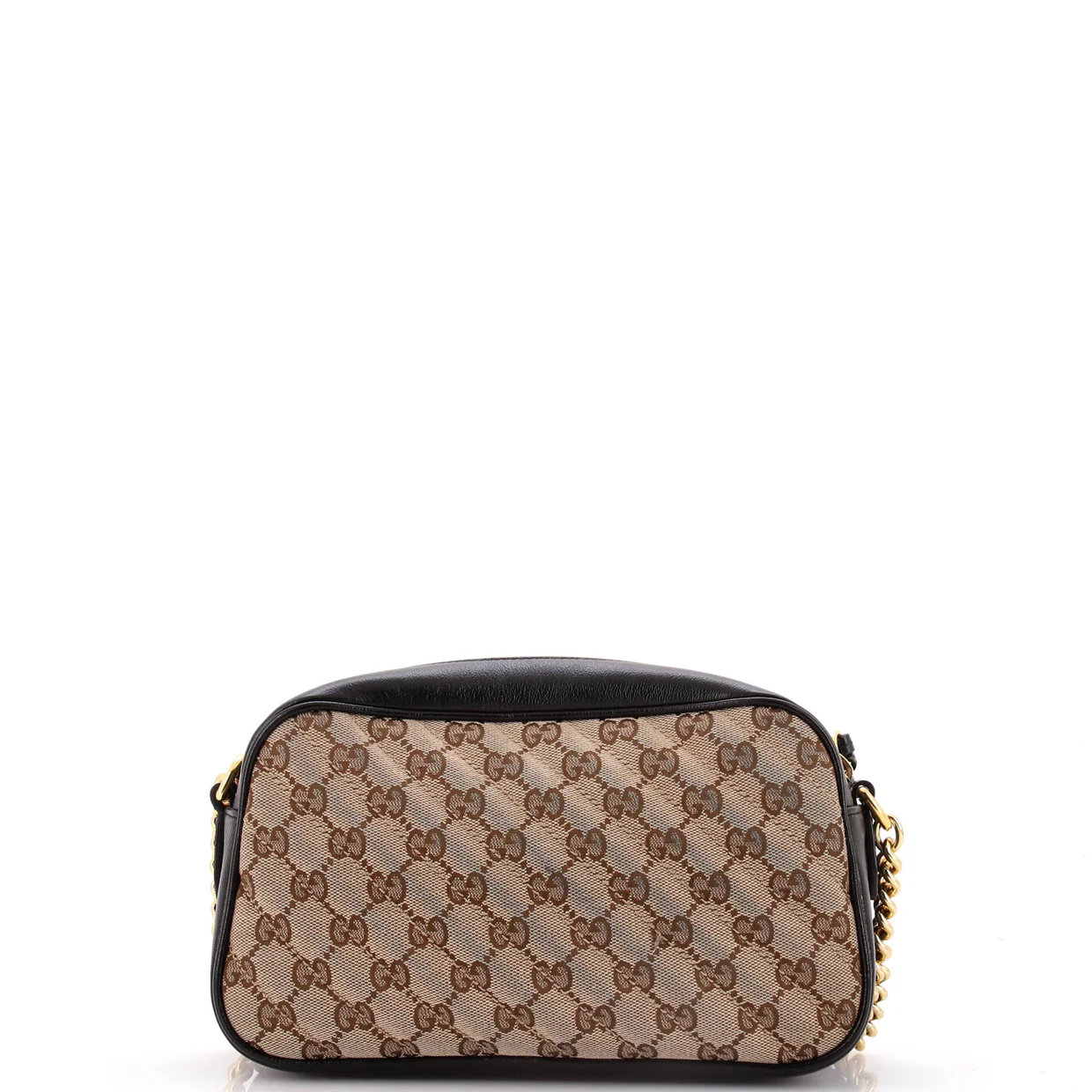 GG Marmont Shoulder Bag Diagonal Quilted GG Canvas Small - Deep Luxury