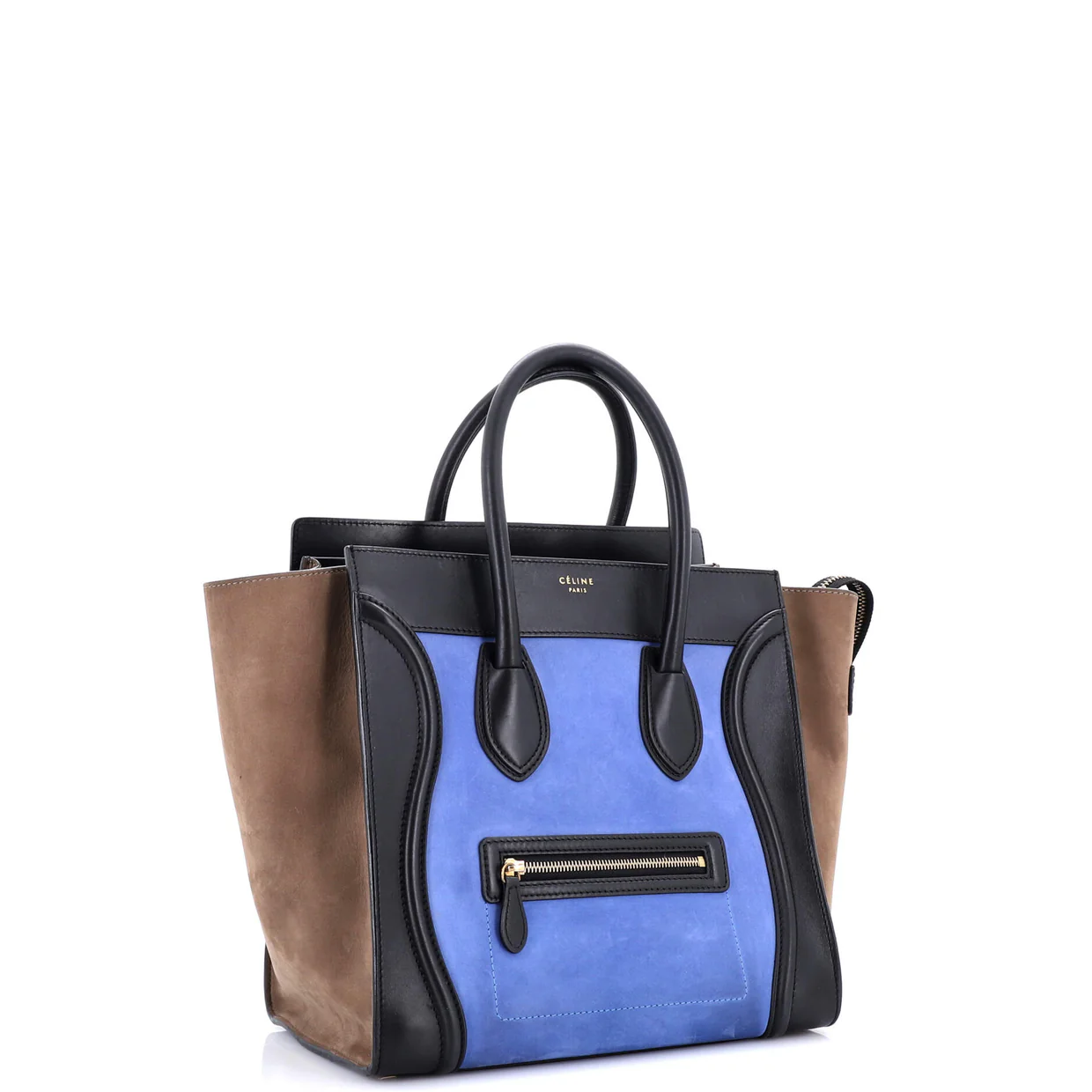 Tricolor Luggage Bag Nubuck Mini - Deep Luxury