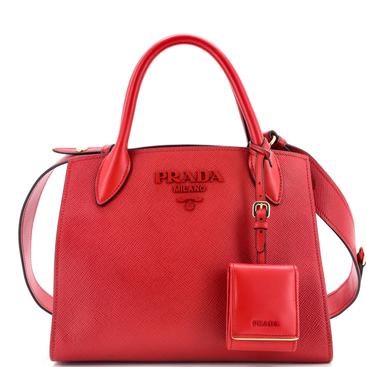 Monochrome Tote Saffiano with City Calf Small - Deep Luxury