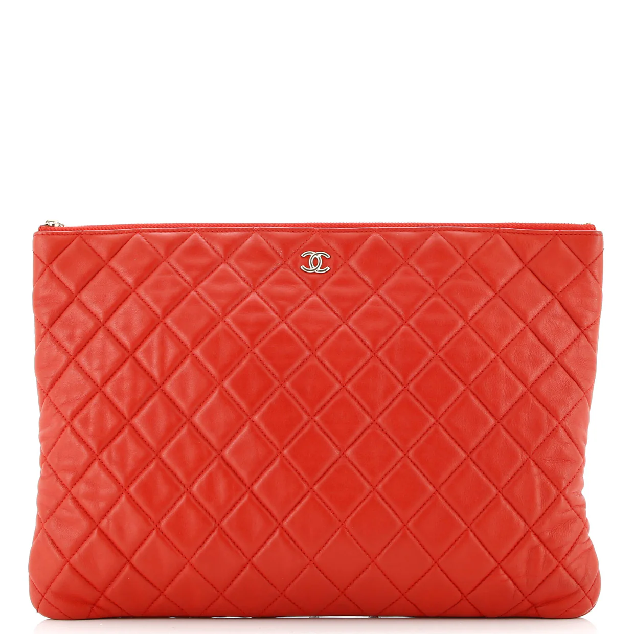 O Case Clutch Quilted Lambskin Large - Deep Luxury