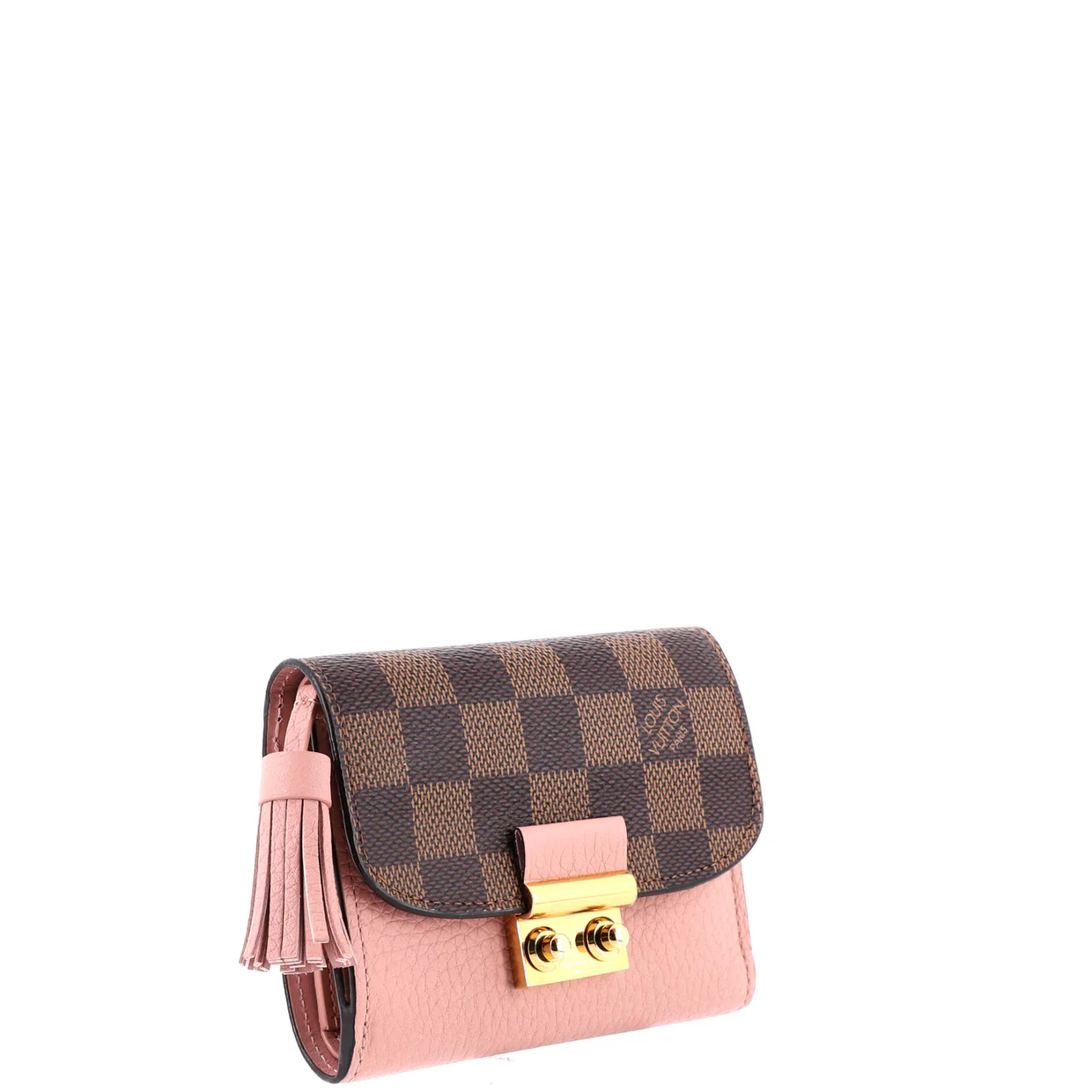 Croisette Wallet Damier and Leather Compact - Deep Luxury