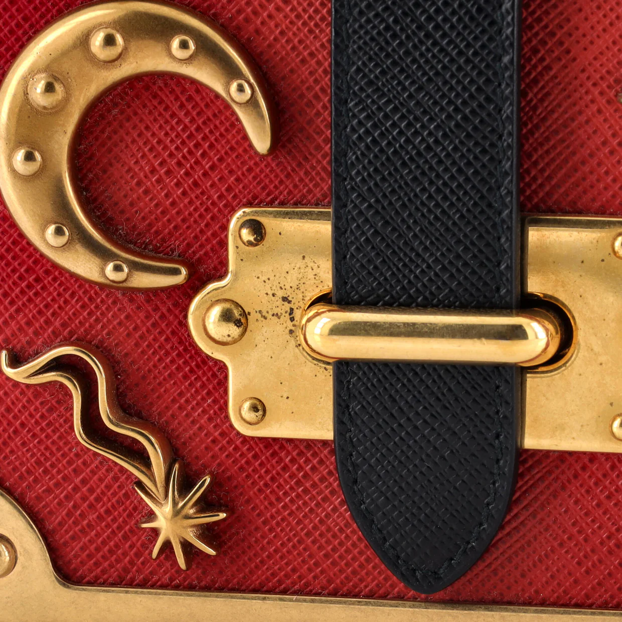 Cahier Crossbody Bag Embellished Leather Micro - Deep Luxury