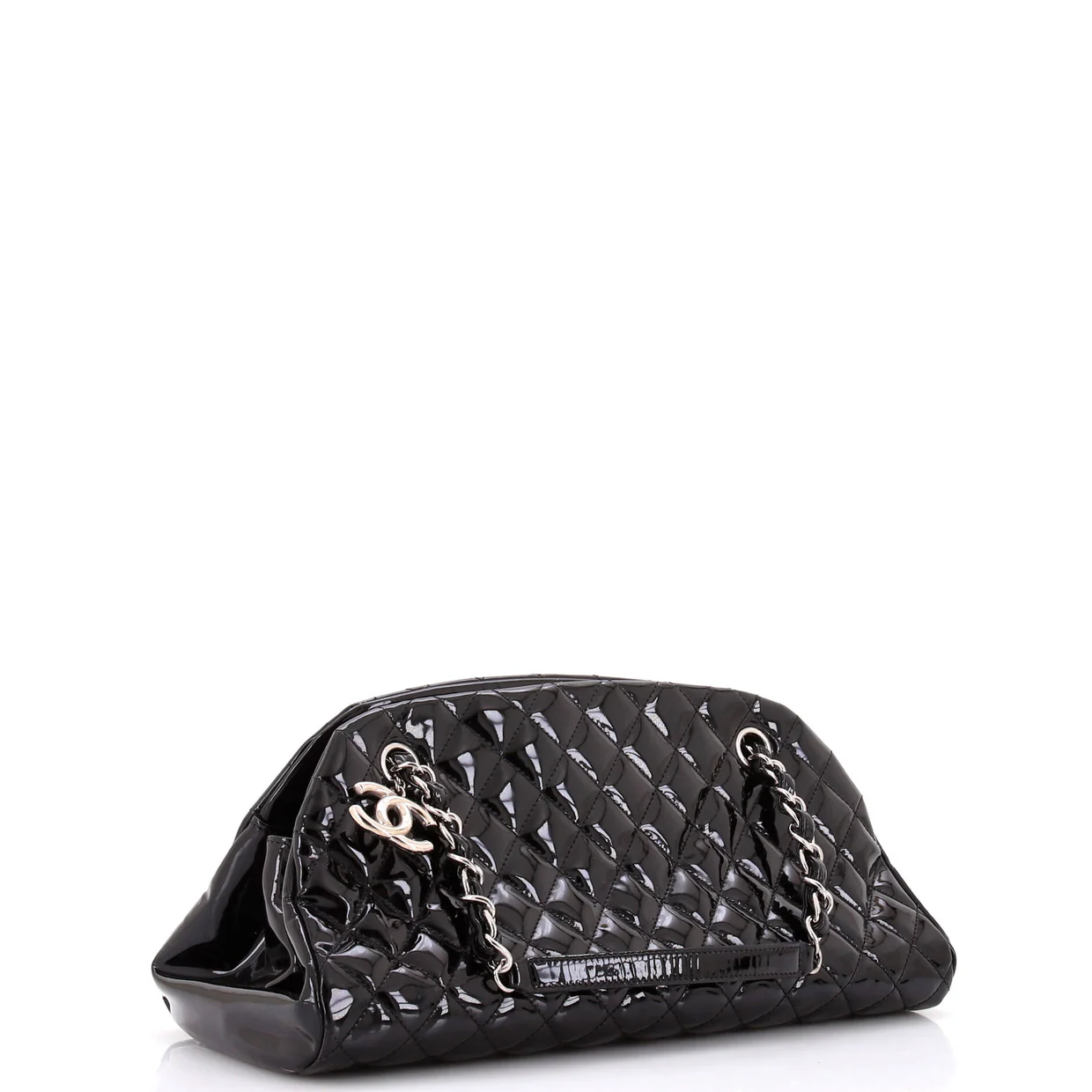 Just Mademoiselle Bag Quilted Patent Medium - Deep Luxury