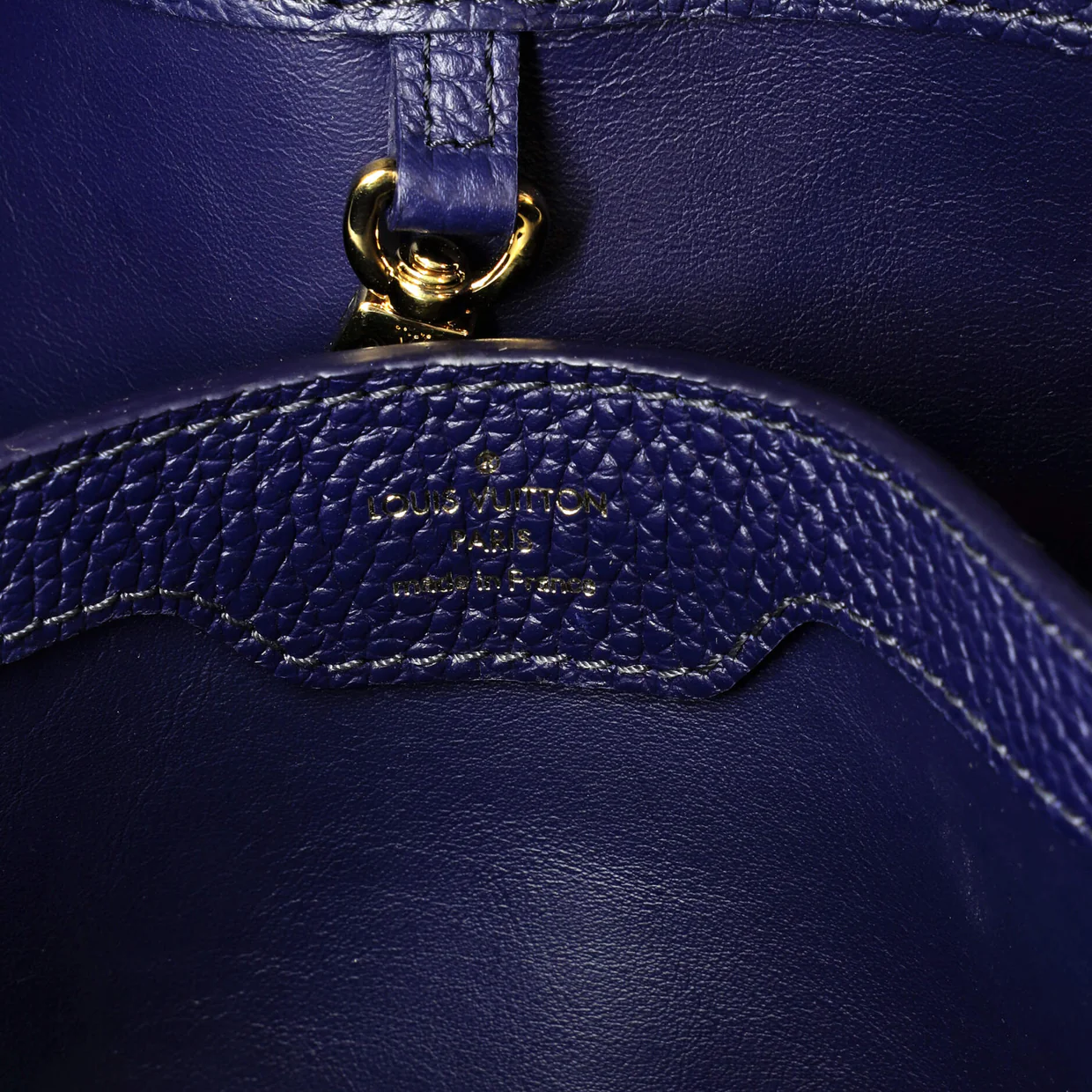 Capucines Bag Leather with Python PM - Deep Luxury