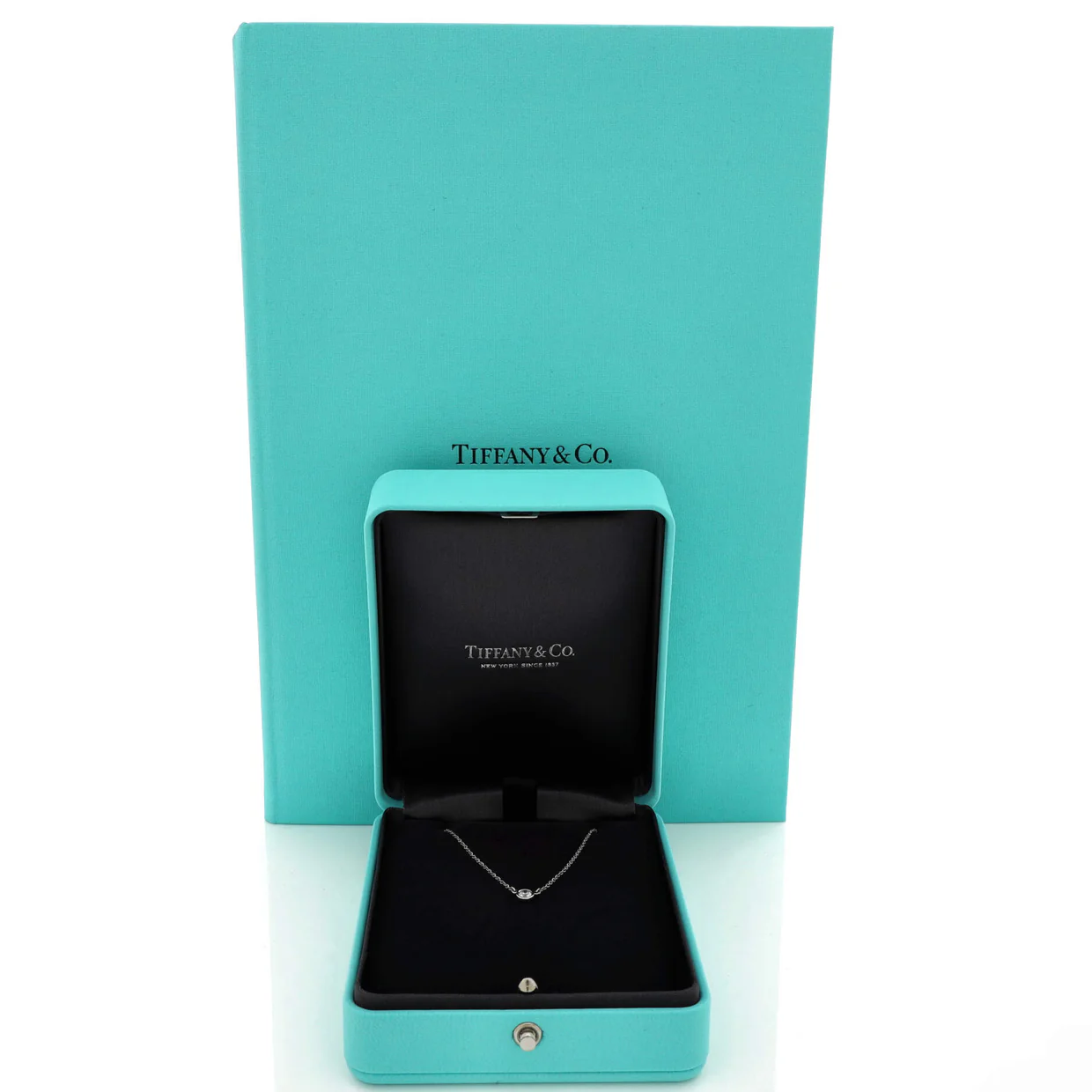 Elsa Peretti Diamonds By The Yard Pendant Necklace Platinum with Diamond .19CT - Deep Luxury